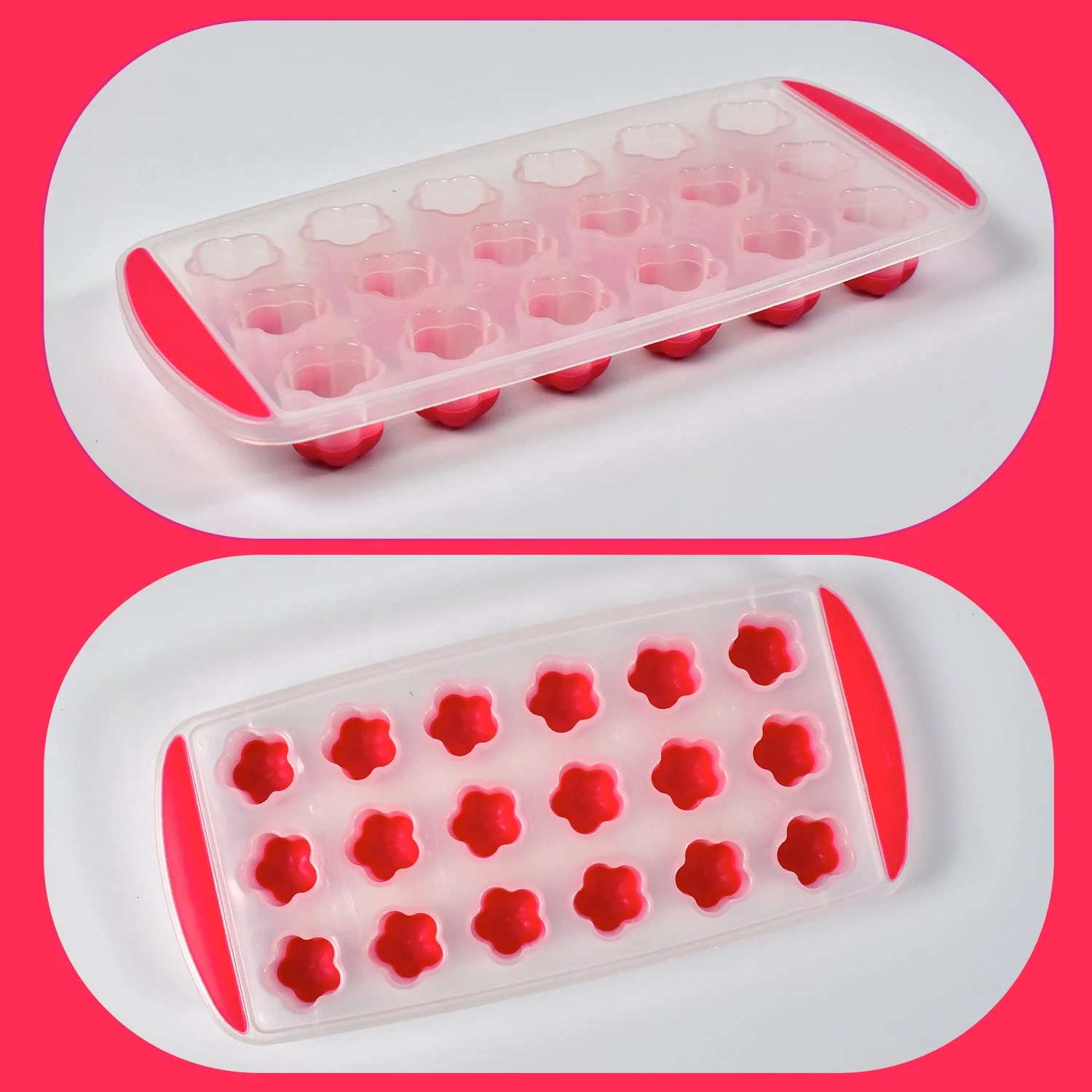 Ice Mould Flower Shape 18 Cavity Mould ice Tray - Image 8