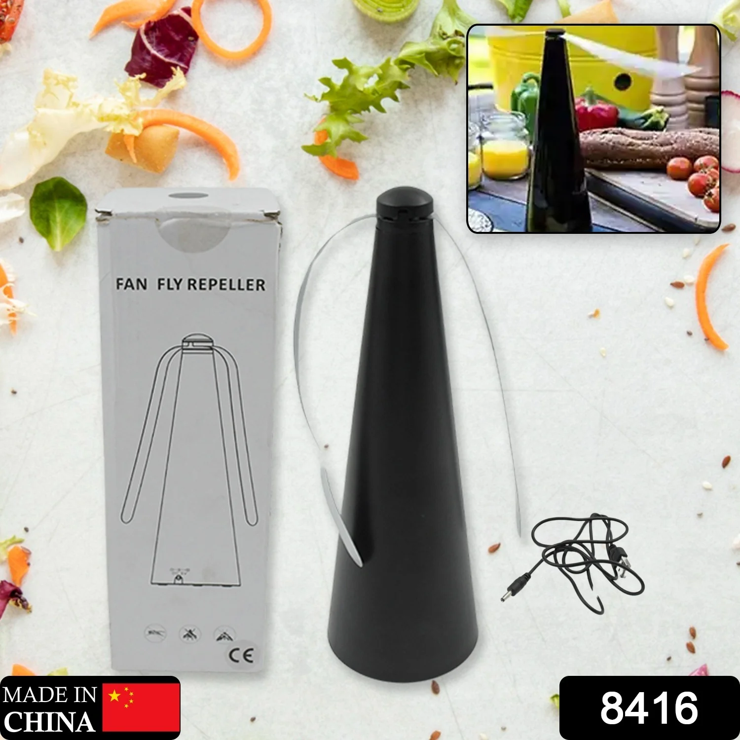 Fly Repellent Fan (Battery & USB) - Tabletop, Indoor/Outdoor, Chemical-Free - Image 2