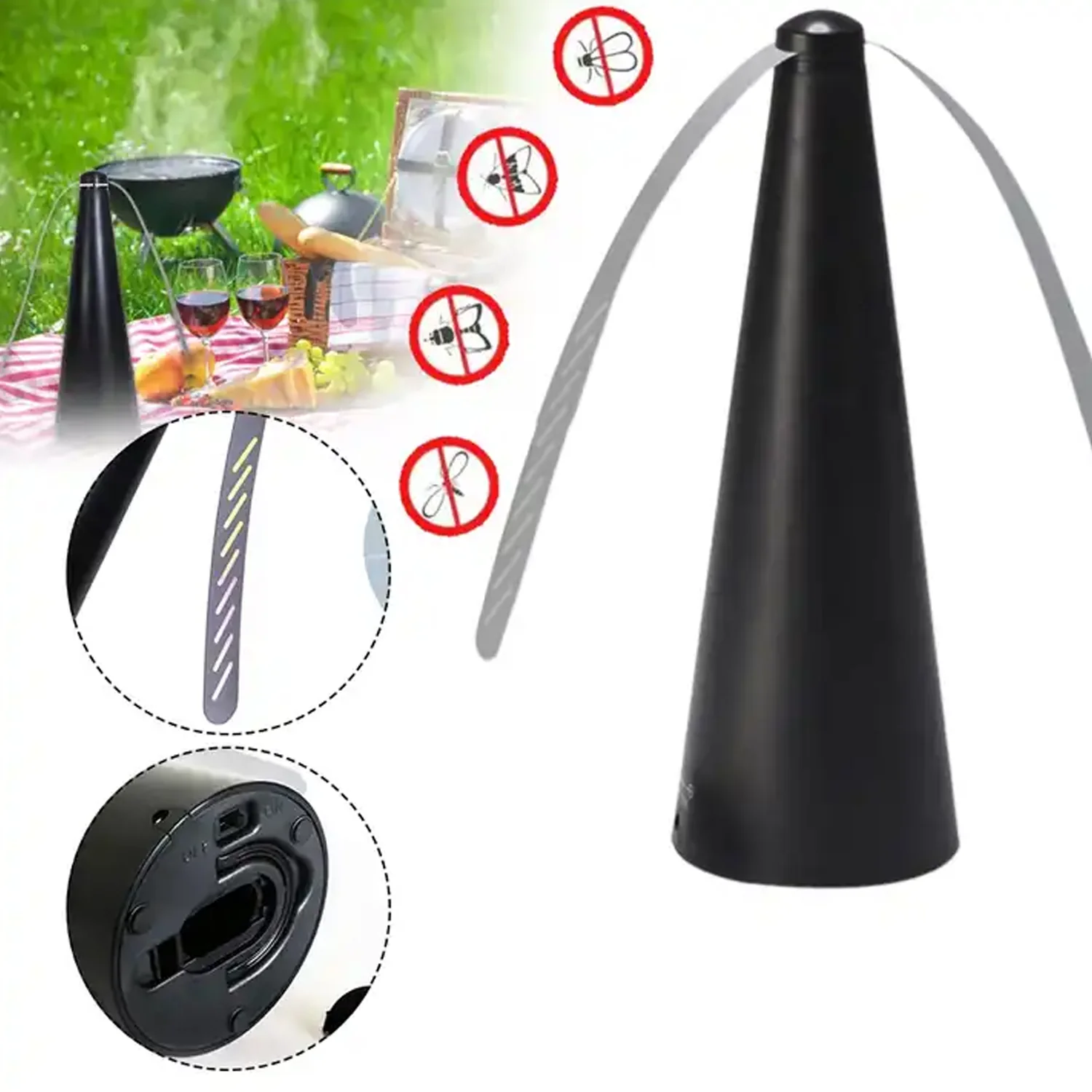Fly Repellent Fan (Battery & USB) - Tabletop, Indoor/Outdoor, Chemical-Free - Image 7