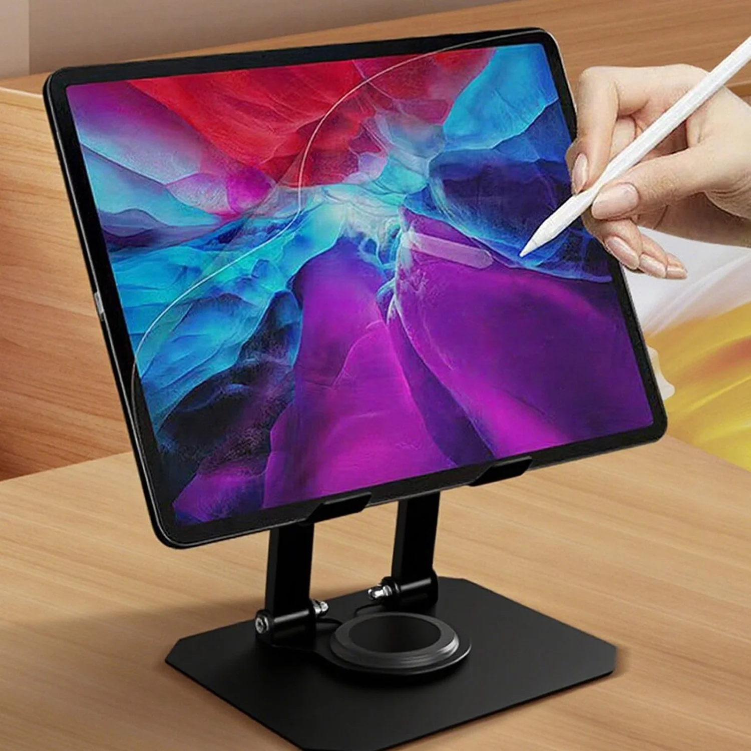 Foldable Adjustable Metal Laptop Stand (1 Pc) - Image 3