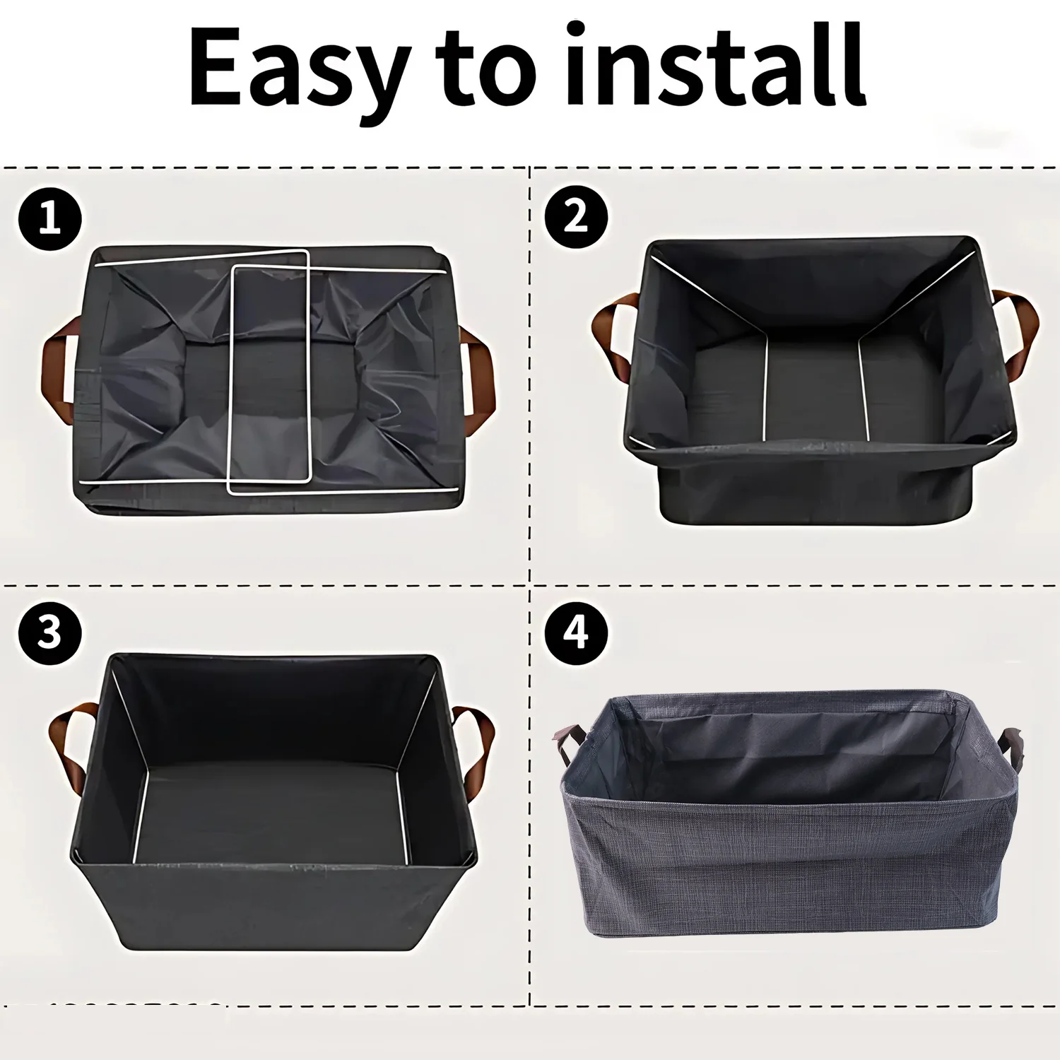 Foldable Cloth Storage Organizer Bag With Handles (Approx 46x27Cm\1Pc) - Image 7