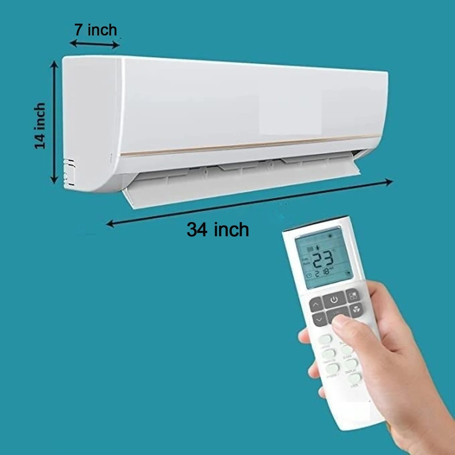 Folding Split AC Dust Cover – Washable, Dustproof (1 Pc, approx 1 Ton) - Image 4