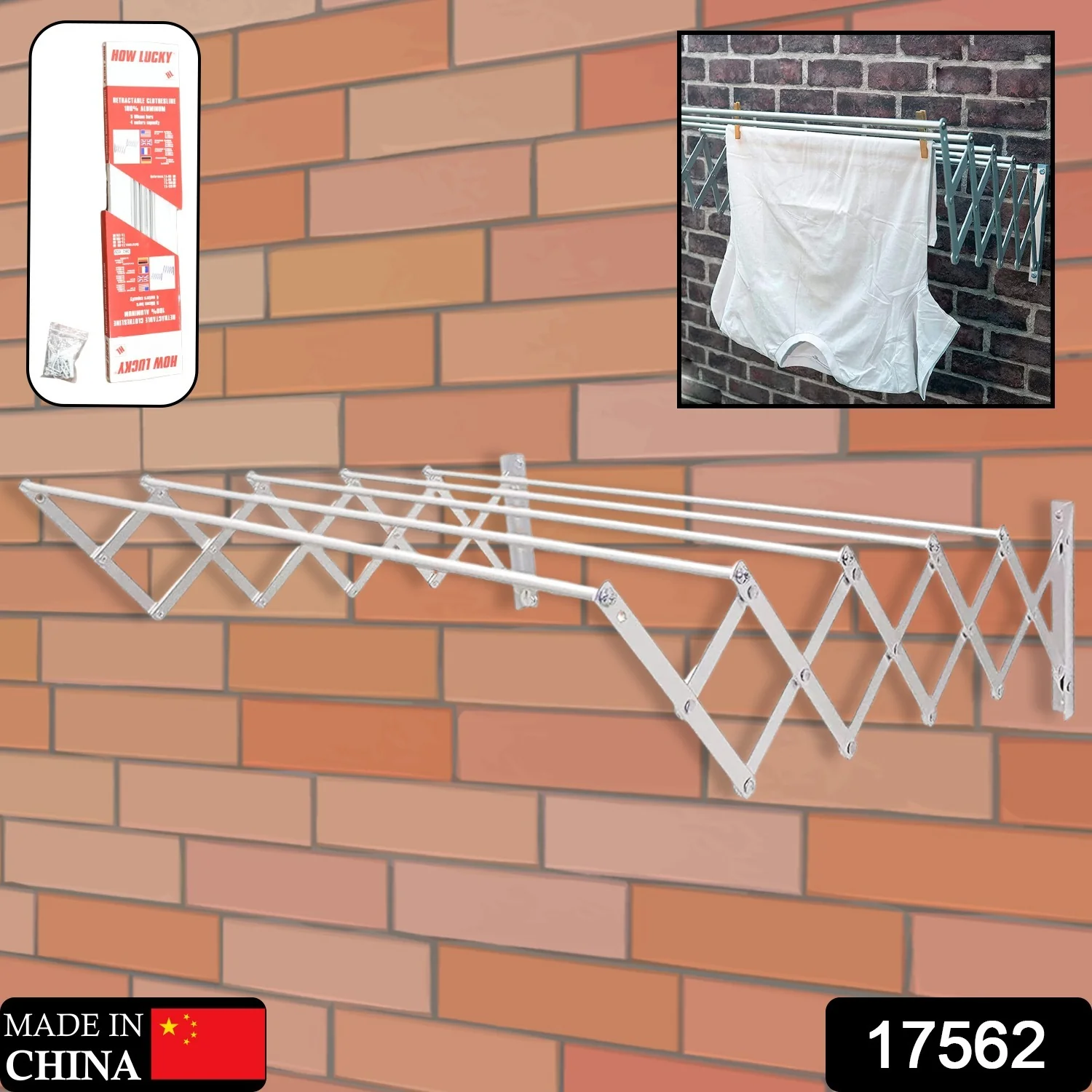Foldable Extendable Clothes Drying Rack for Bathroom & Balcony - Image 2