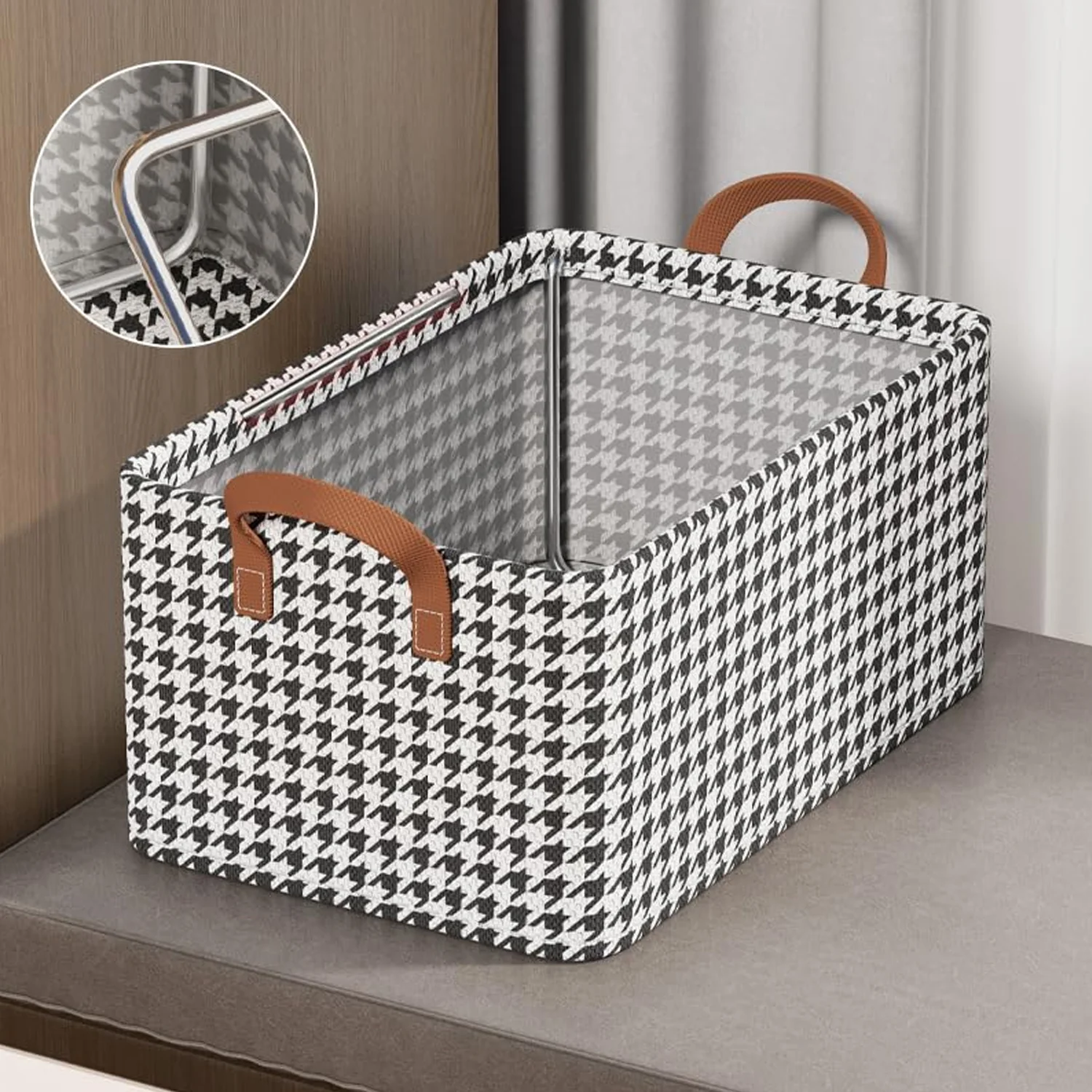 Foldable Fabric Storage Box with Handles (47 × 28 cm) - Image 4