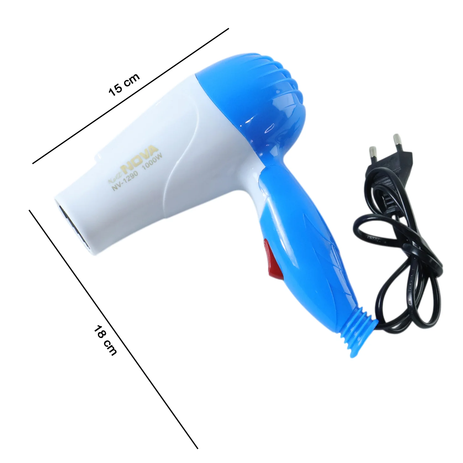 Foldable Hair Dryer with Dual Speed Setting (1 Pc, 1000W) - Image 6