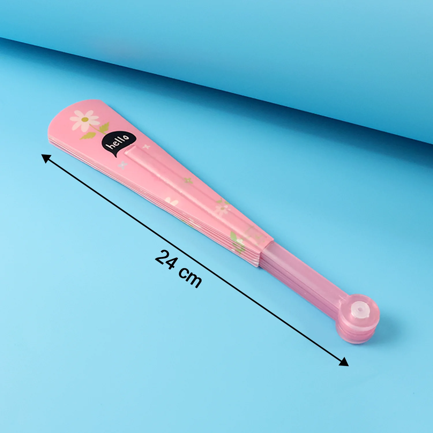 Foldable Hand Fan with Floral Print - (1 Pc) - Image 4