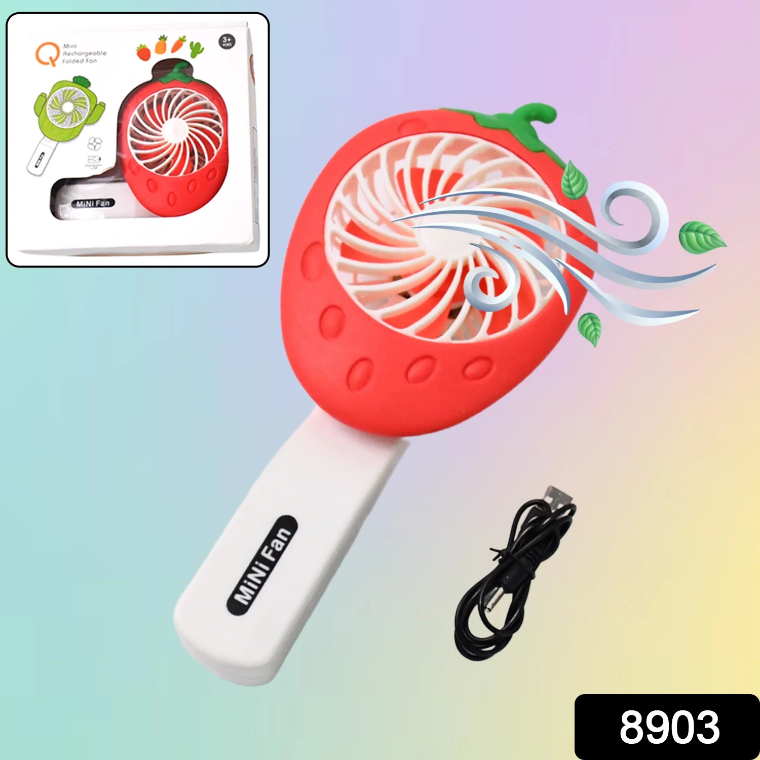 USB Operated Handheld Mini Fan ( Mix Colour) - Image 2