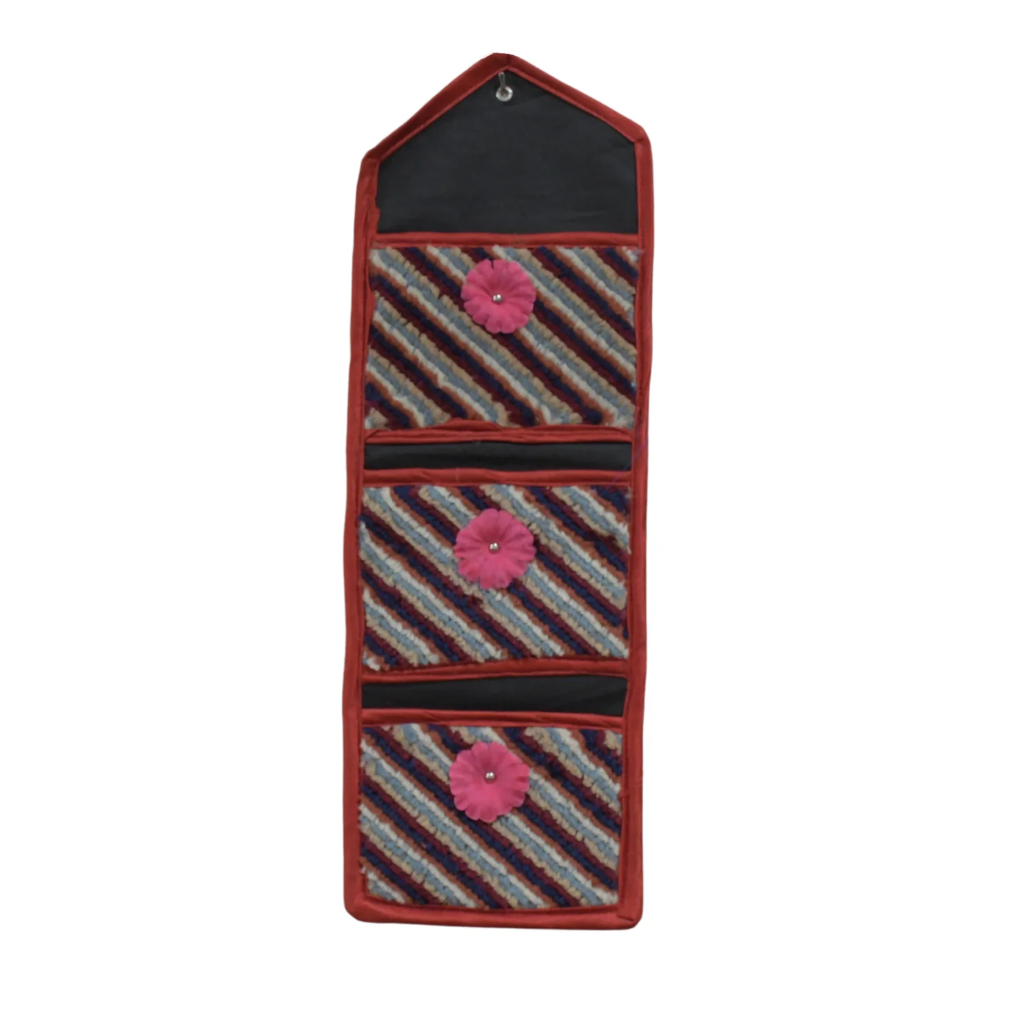 Foldable Hanging Organizer with 3 Pockets - Wall Hanging Letter Holder - Image 4