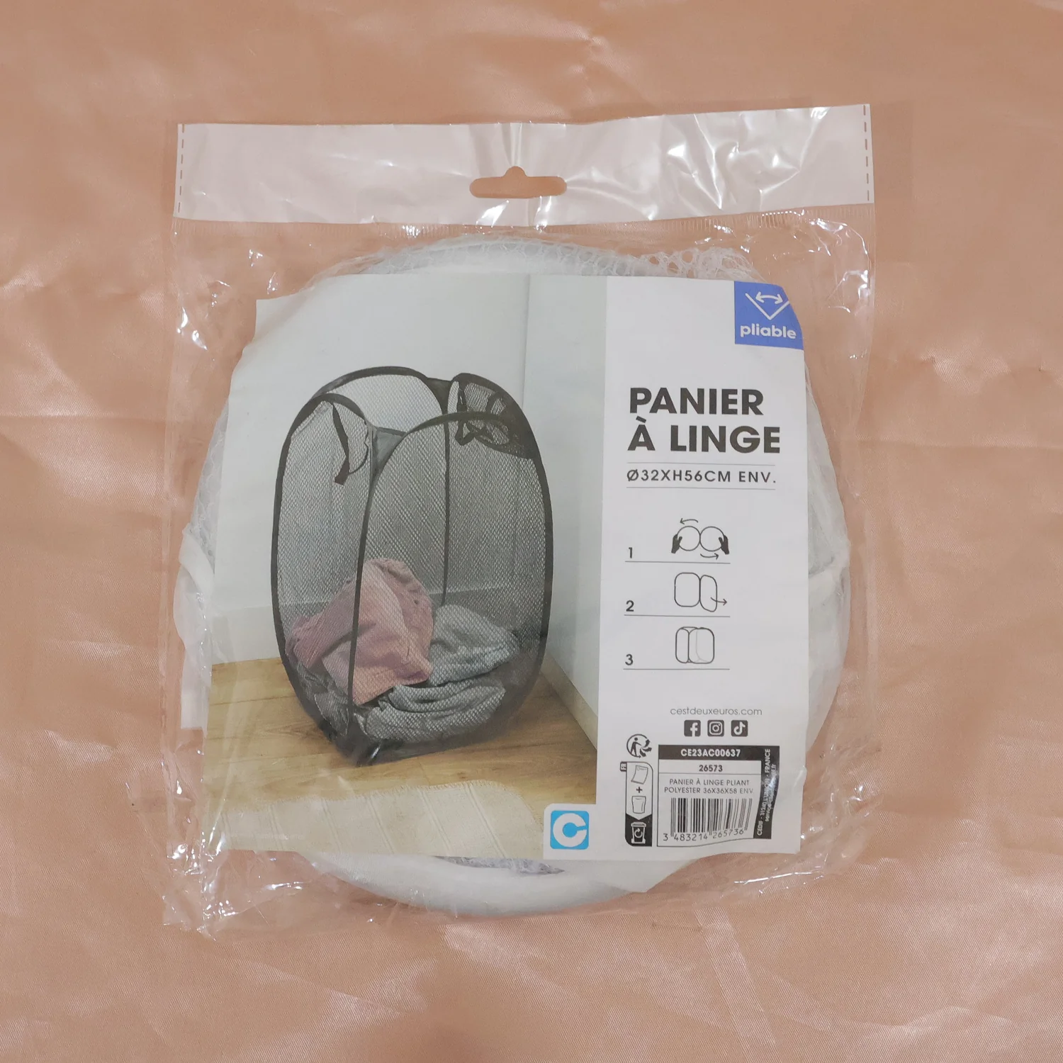 Foldable Mesh Laundry Bag Hamper (1 Pc, 32x56 Cm) - Image 9