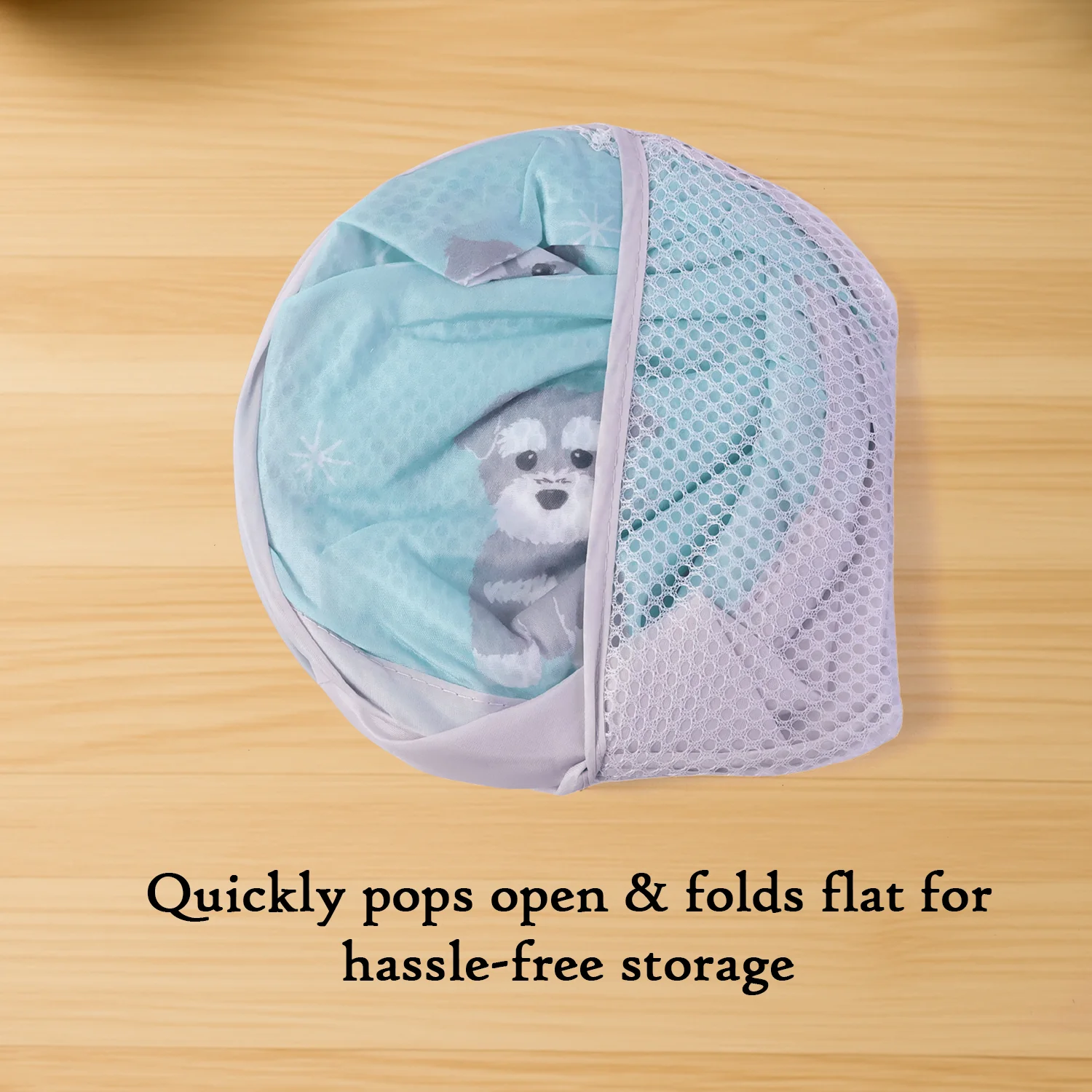Foldable Mesh Laundry Bag Hamper (1 Pc, 34x34x57 Cm) - Image 8