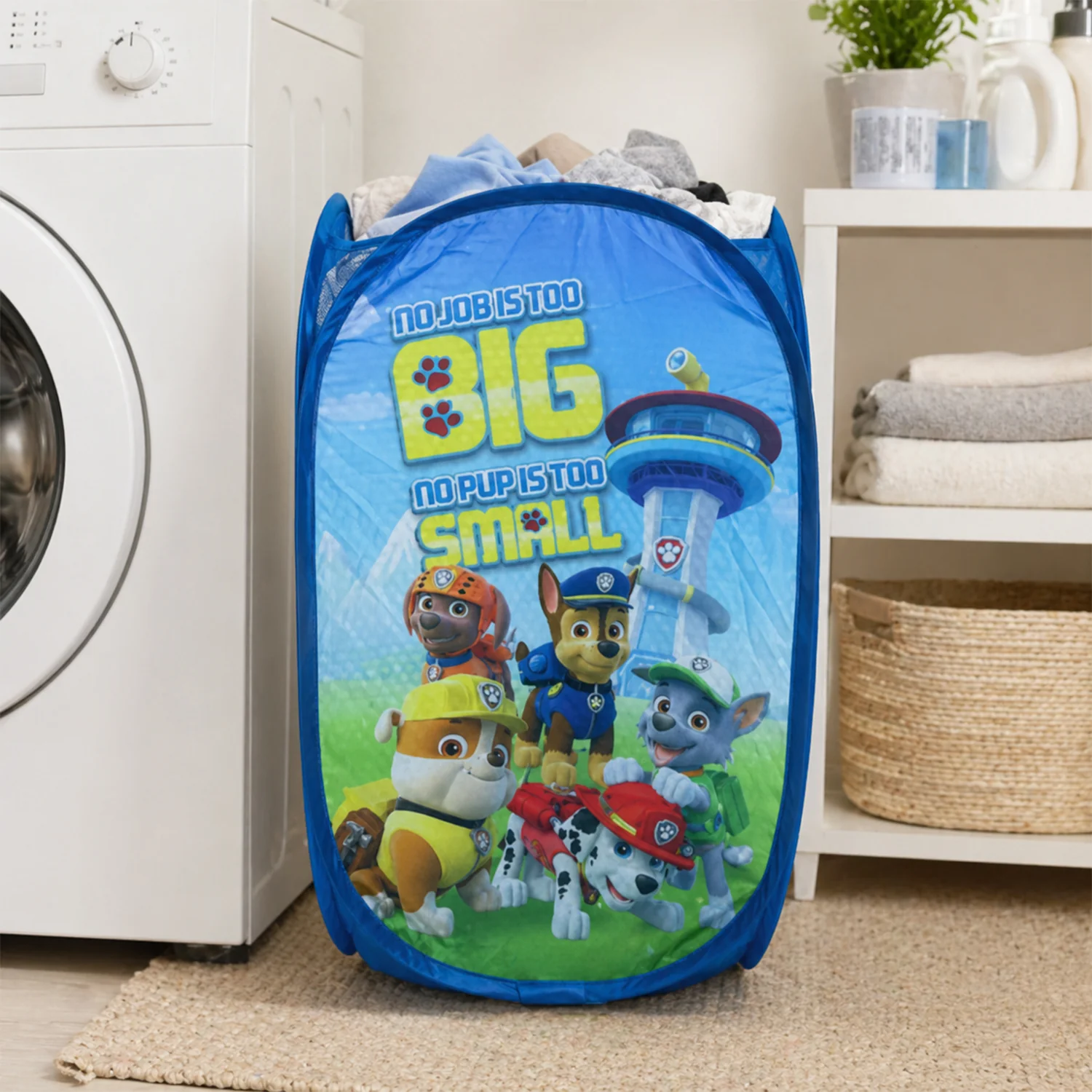 Foldable Laundry Basket Fabric Mesh Clothes Hamper (1 Pc,34.29x34.29x54.61cm) - Image 7