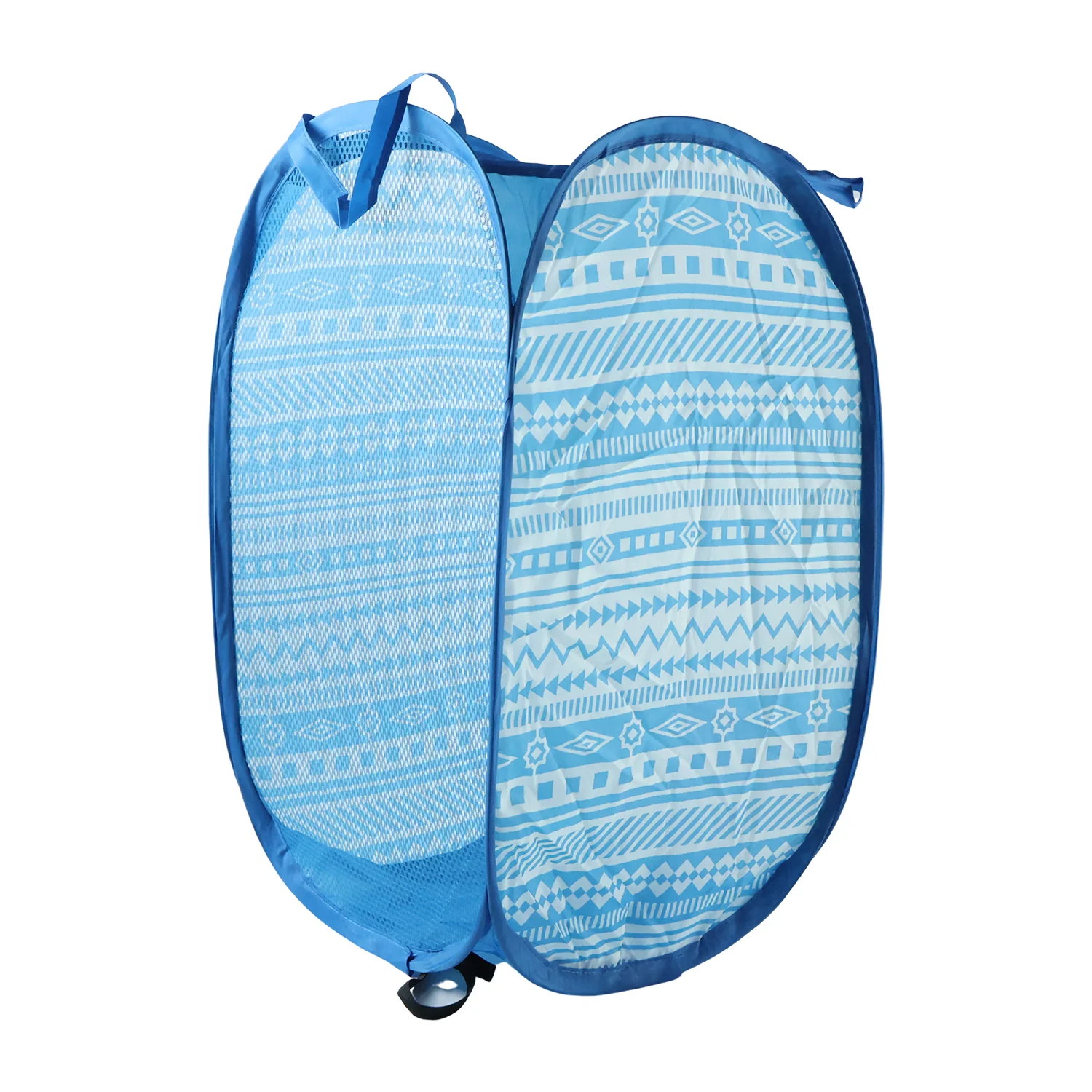 Foldable Laundry Basket Fabric Mesh Clothes Hamper Storage Bag (1 Pc,52x30x30cm) - Image 4