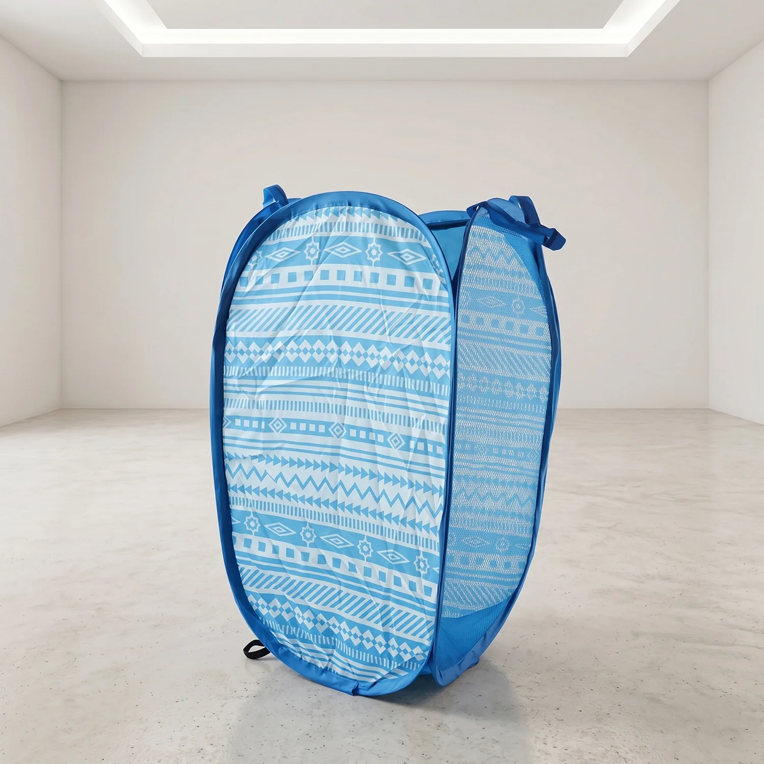 Foldable Laundry Basket Fabric Mesh Clothes Hamper Storage Bag (1 Pc,52x30x30cm) - Image 5