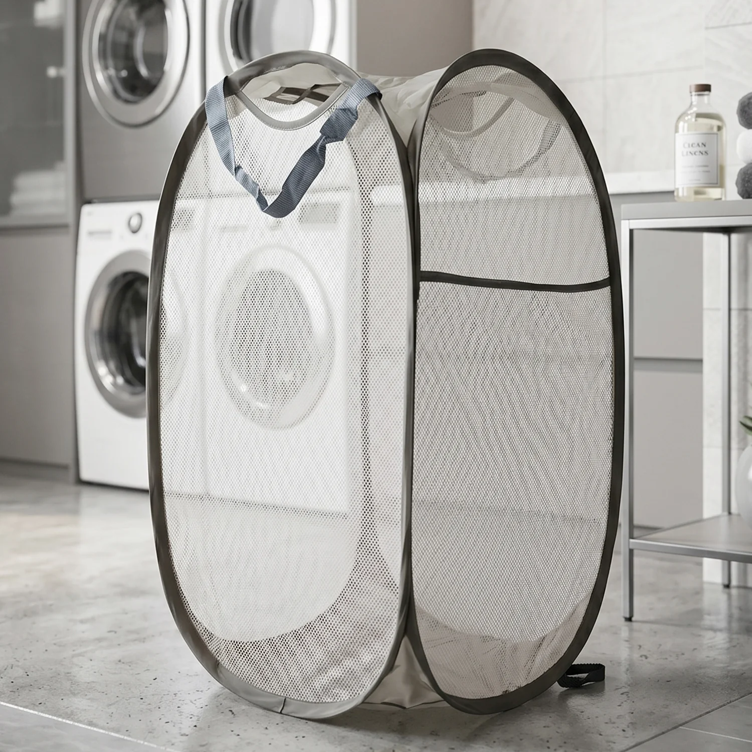 Foldable Mesh Laundry Basket Clothes Storage Bag (1 Pc, Mix Design & Size) - Image 8