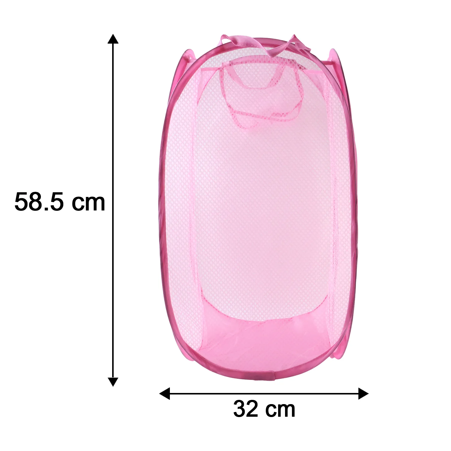 Foldable Mesh Laundry Basket Lightweight Clothes Hamper (1Pc, 32x32x58cm) - Image 6