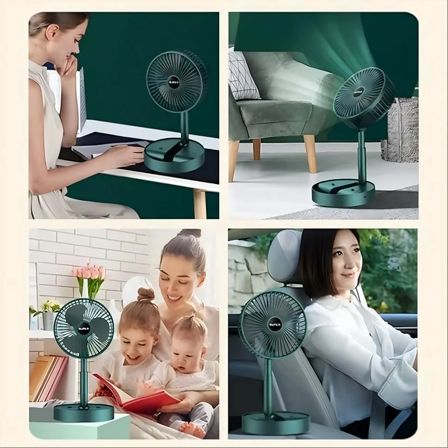 Foldable Mini Desk Fan with Adjustable Height and Angle (1 Pc) - Image 4