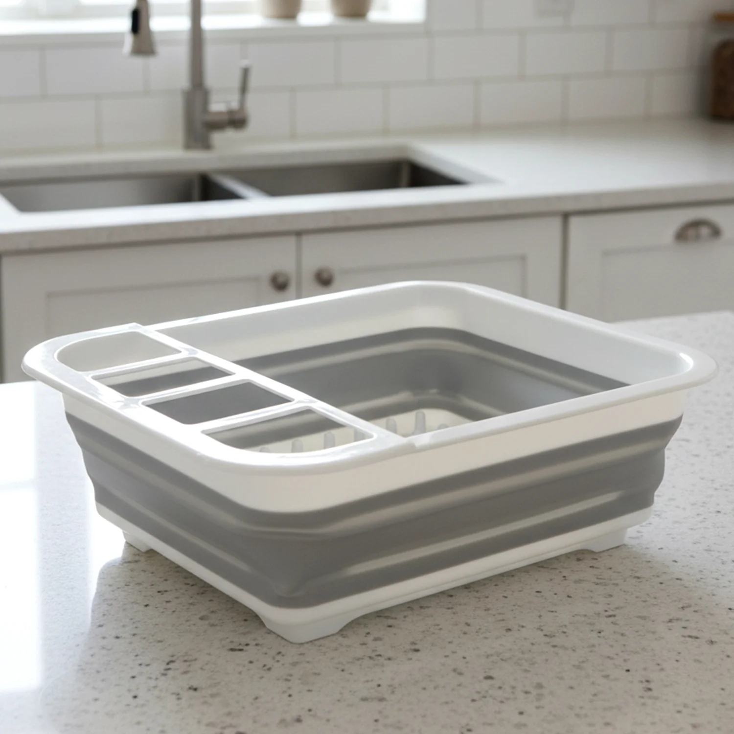 Foldable Plastic Dish Drying Rack (1 Pc) - Image 4