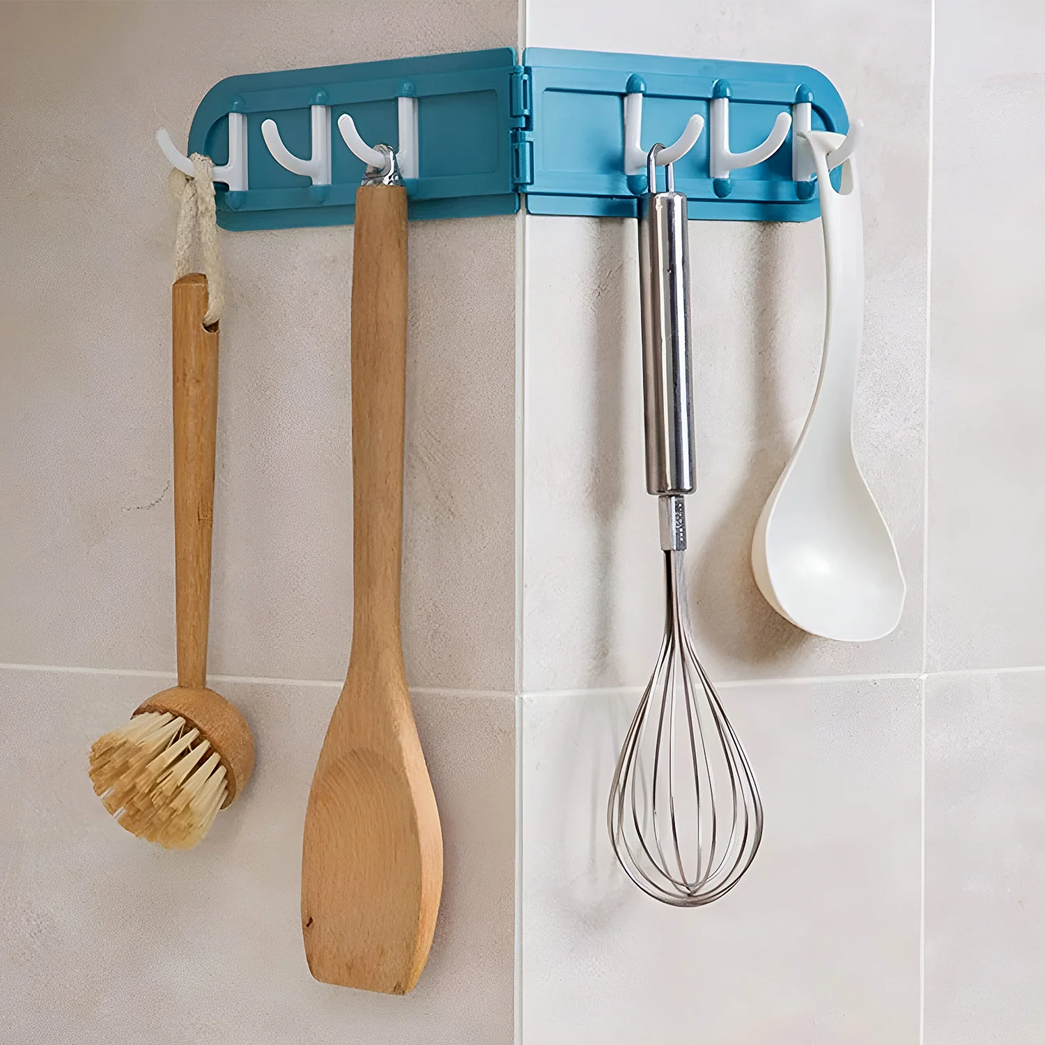 Foldable Rotating Wall-Mounted Multipurpose Hook Rack (1 Pc) - Image 3