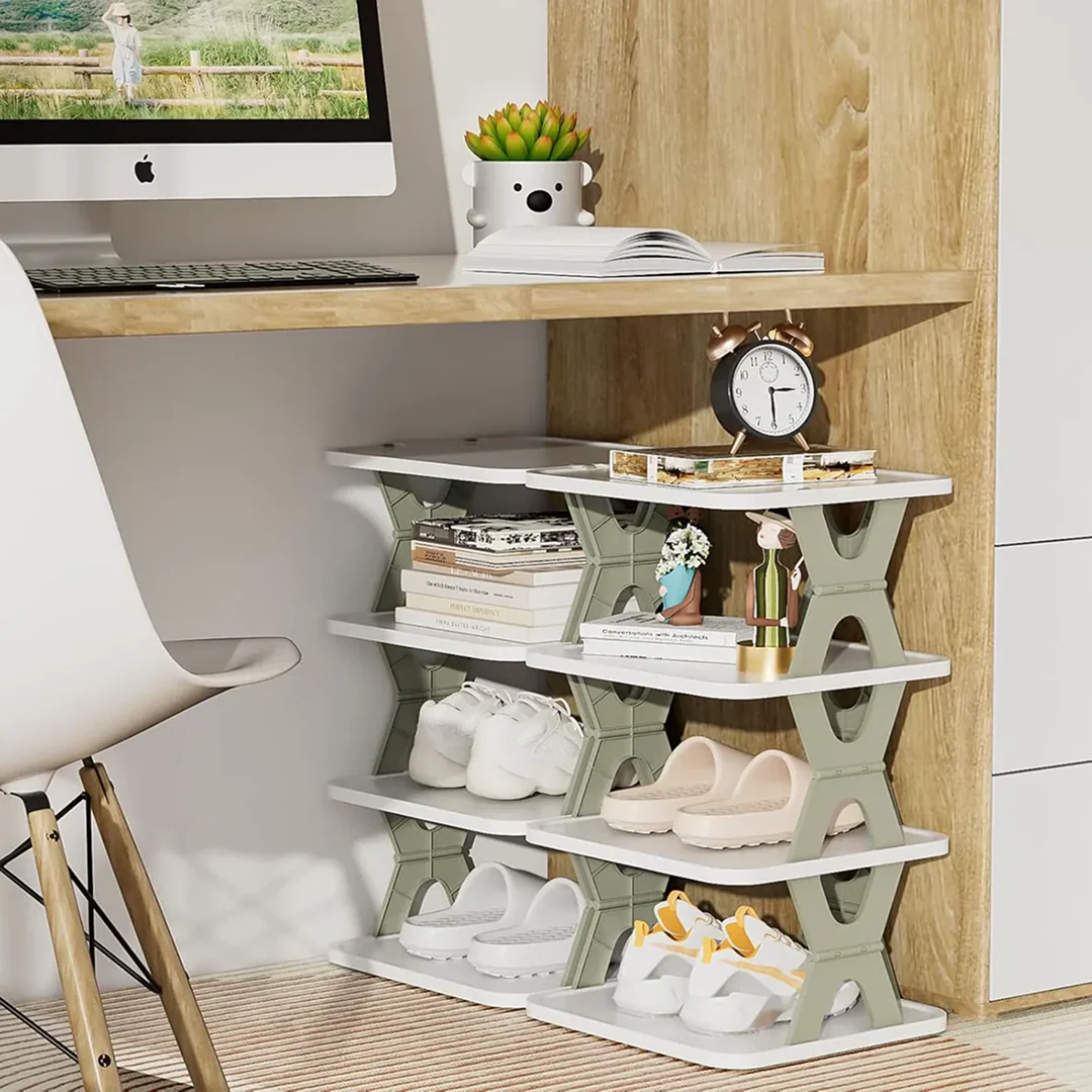 Foldable Shoe Rack (1 Pc, 8 Layers): Space-Saving, Entryway Storage - Image 5