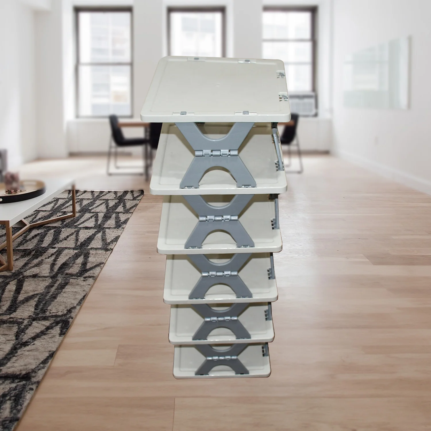 Foldable Shoe Rack (1 Pc, 6 Layers): Space-Saving, Entryway Storage - Image 8