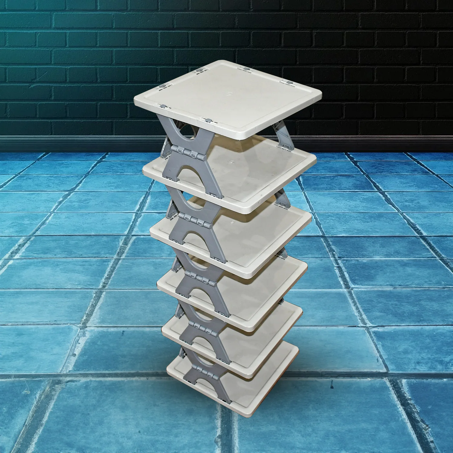 Foldable Shoe Rack (1 Pc, 6 Layers): Space-Saving, Entryway Storage - Image 9