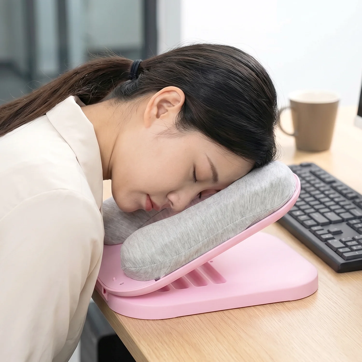 Foldable Soft Nap Doughnut Pillow Portable Neck Support Cushion 1 Pc - Image 4