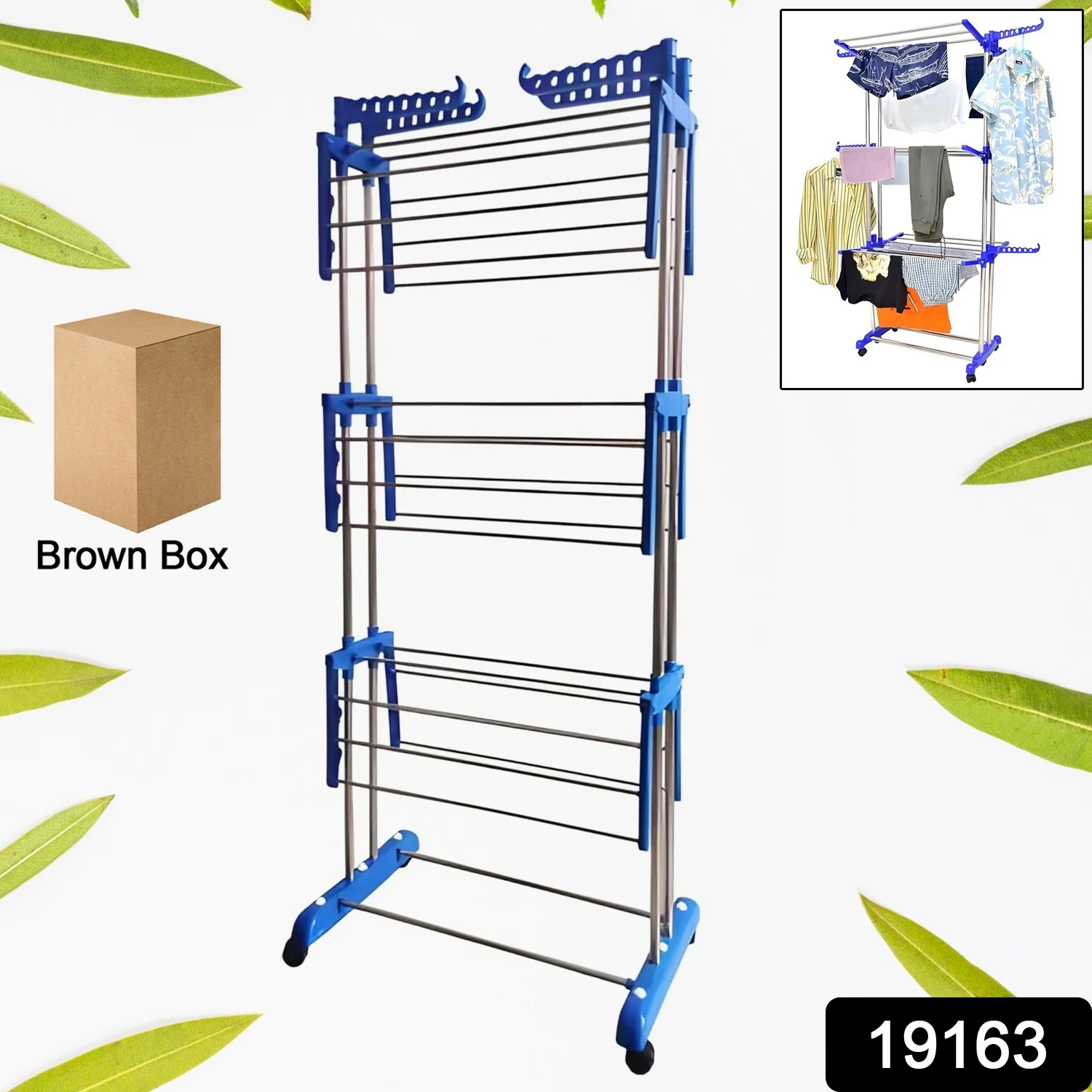 Foldable Stainless Steel Clothes Drying Stand Rack - Image 2