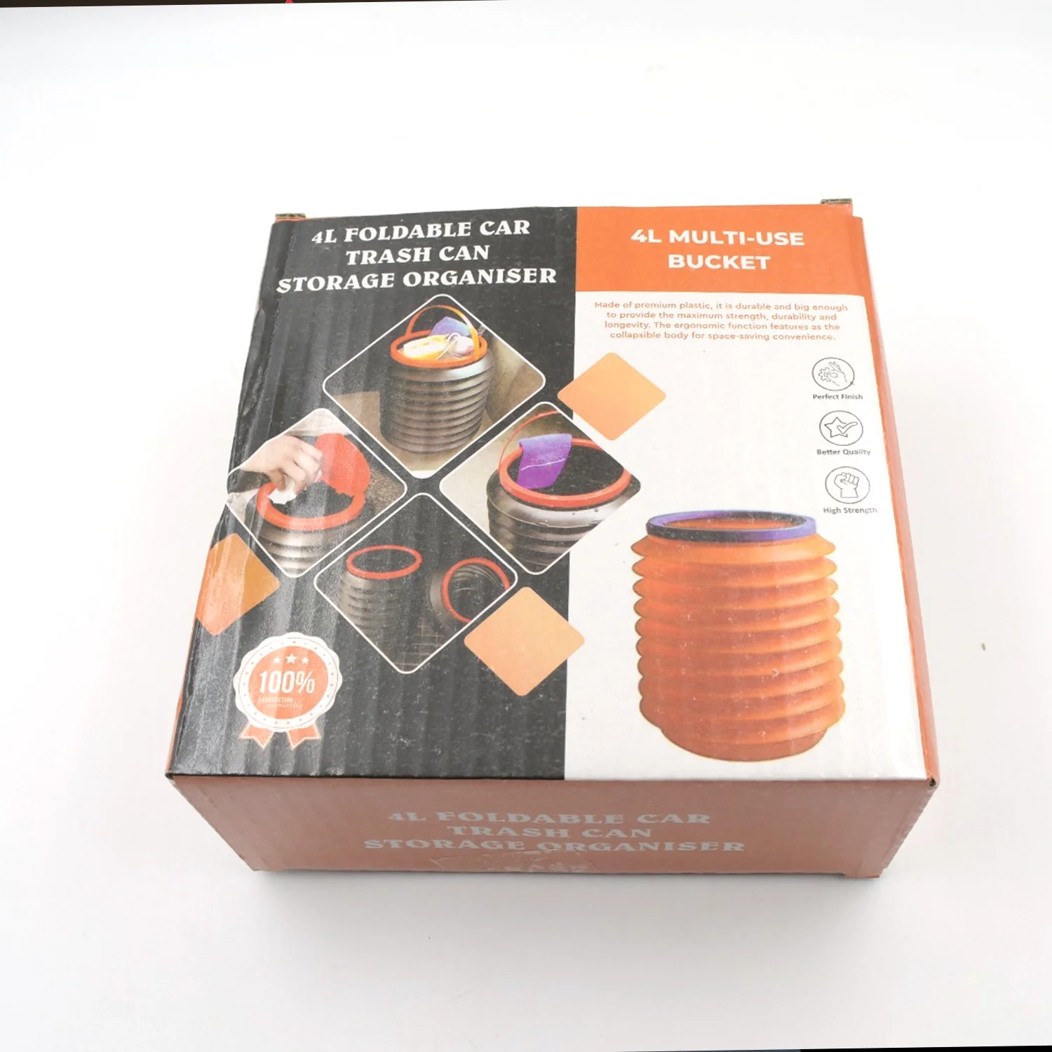 Foldable Storage Bucket , Water Container & Dustbin Multiuse Bucket For Home , Car & Kitchen Use Bucket - Image 9