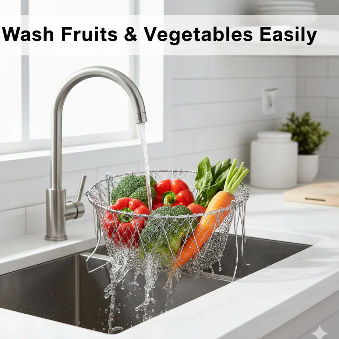 Foldable Strainer Chef Basket - Image 2