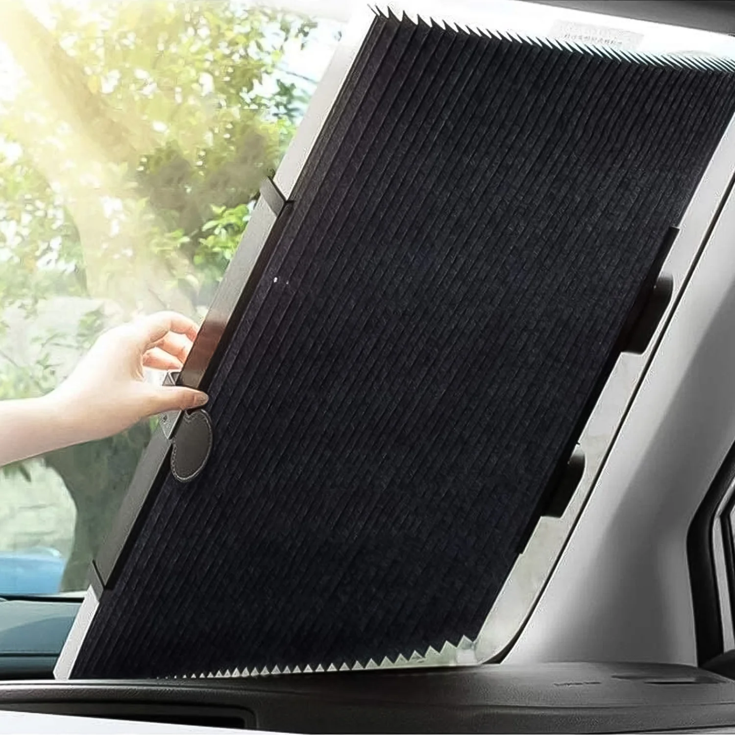 Retractable Long Foldable Windshield Sun Shade for Car (1 Set) - Image 6