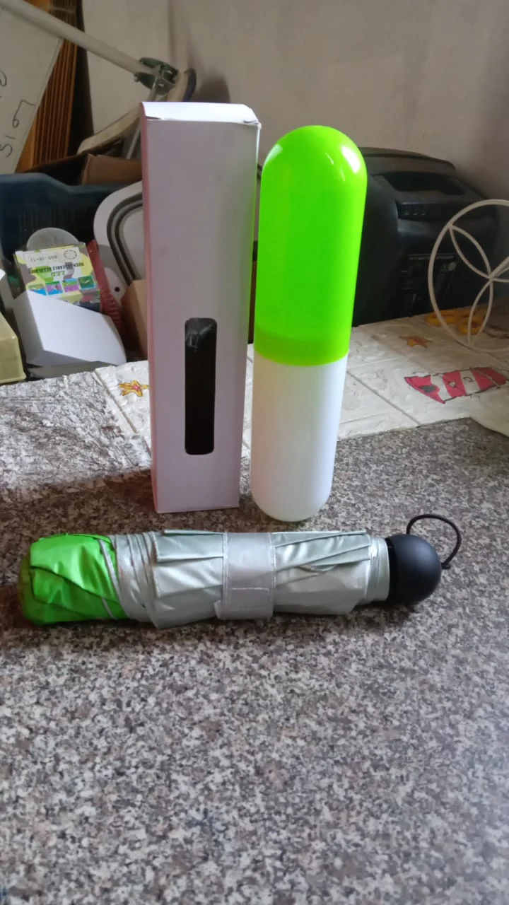 3 Fold Sun Protective Solid Foldable Outdoor Umbrella - Image 7