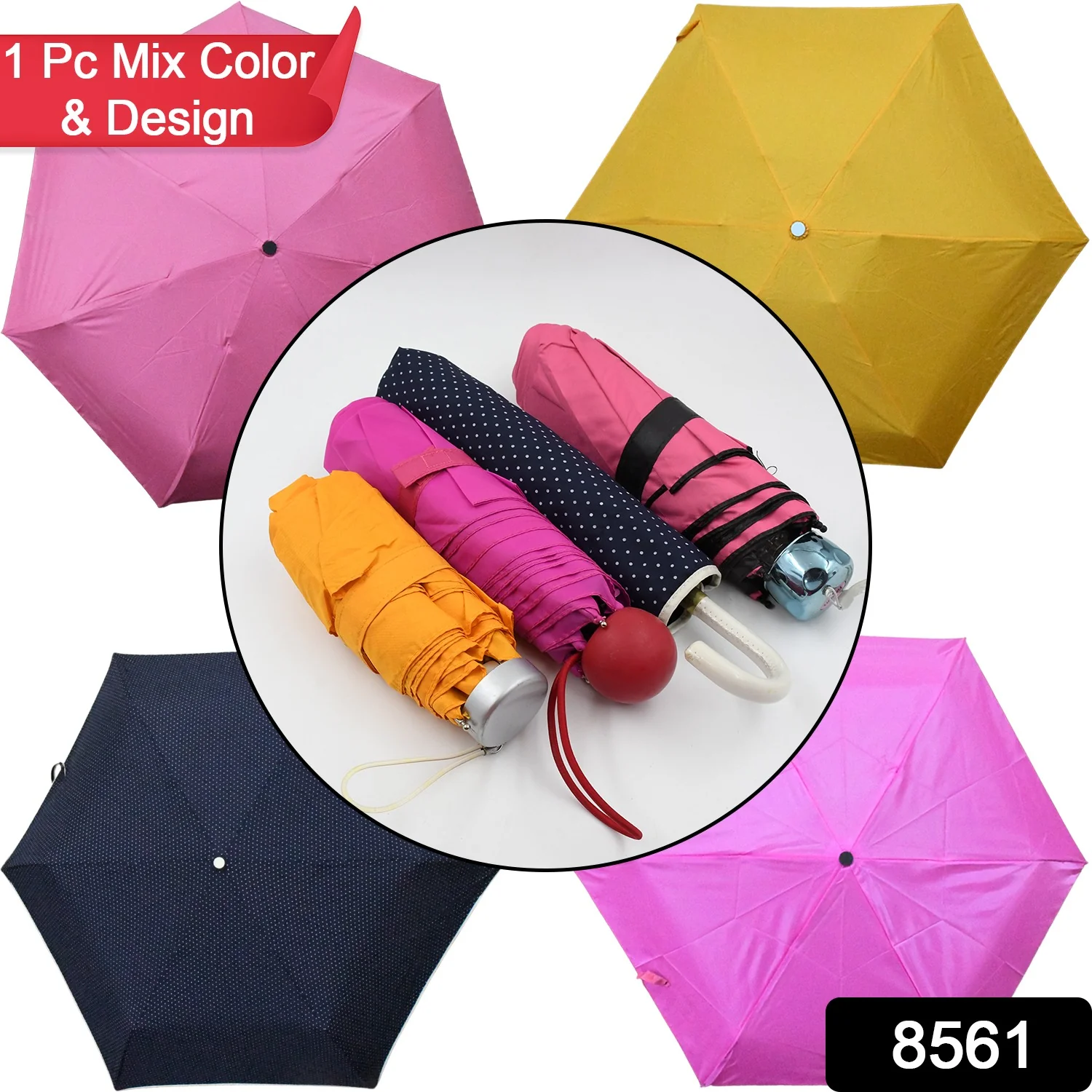 Umbrella Summer Sun and Rain Protection Foldable Cute Umbrella || UV Protection Rain Sun Umbrella || Travel Accessories || Umbrella for Children, Girls, and Boys (1 Pc / Mix Color / Design)  - Image 2