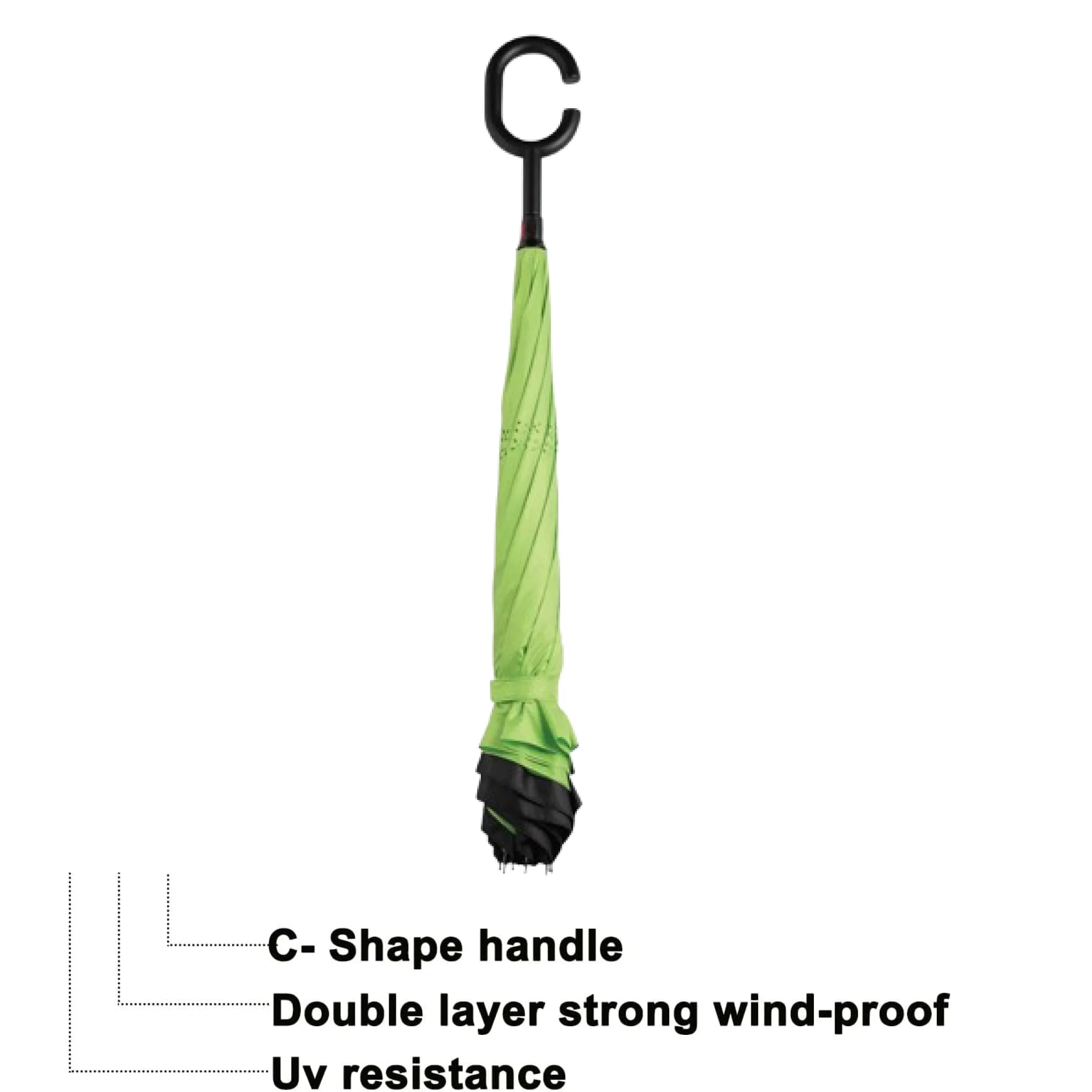 Foldable UV & Rain Umbrella with C-Shaped Handle – Kids (1 Pc / Mix Color) - Image 7