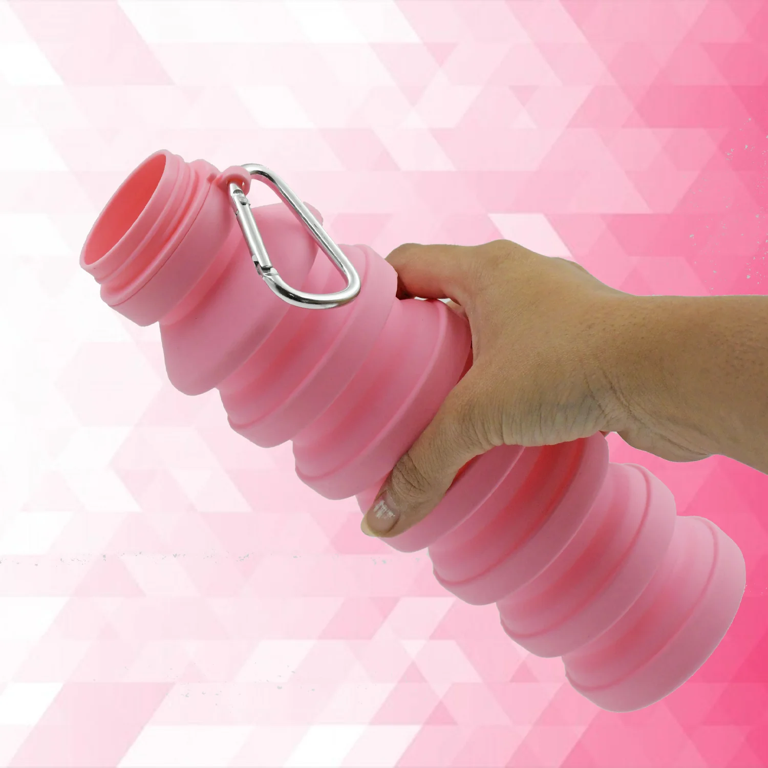 Foldable Silicone Leak Proof Sports Travel Water Bottle for  Gym Hiking 1 Pc 24 cm - Image 4