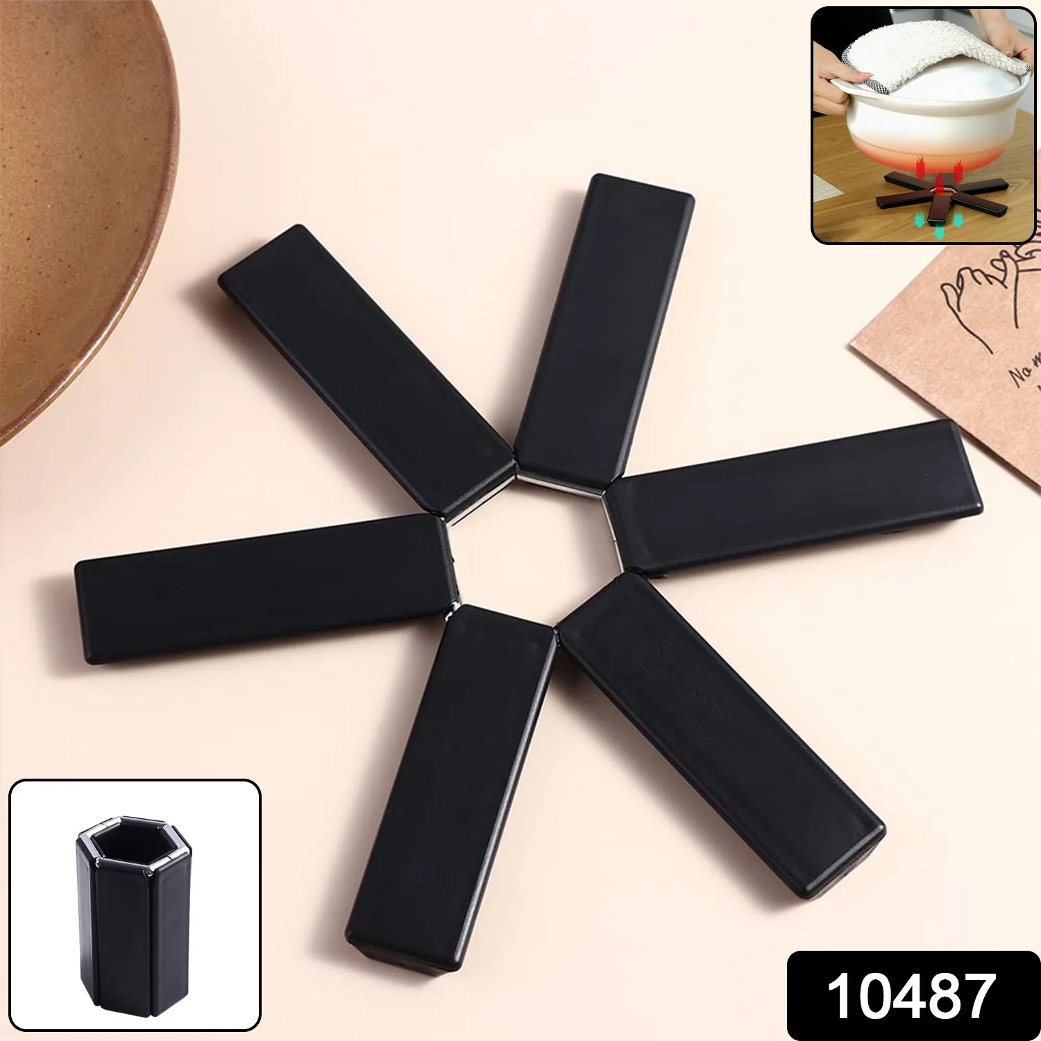 Folding Insulated Pad for Hot Pots - Foldable Trivet Mats (1 Pc) - Image 2
