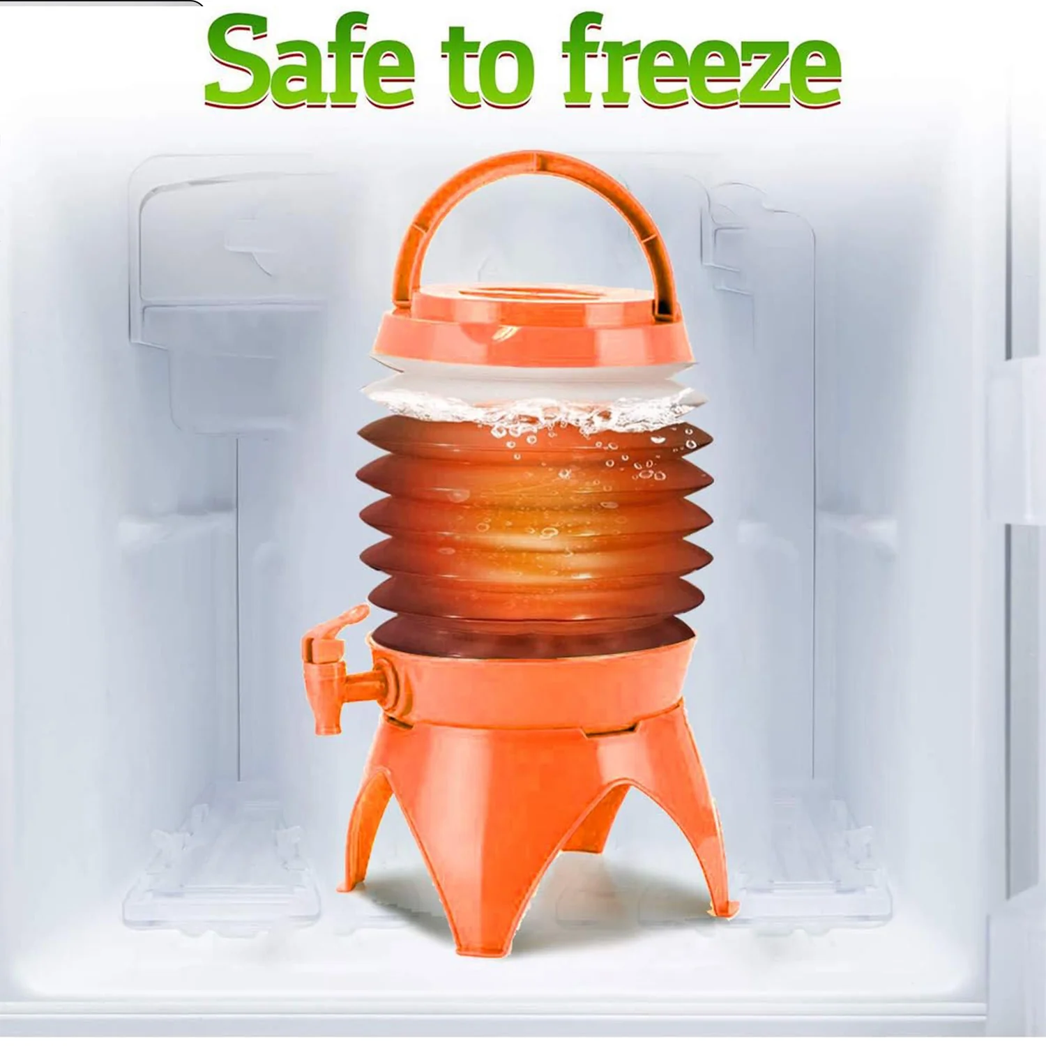 Collapsible Beverage Container with Tap Cold Drink Dispenser 3.5L Multicolor - Image 6