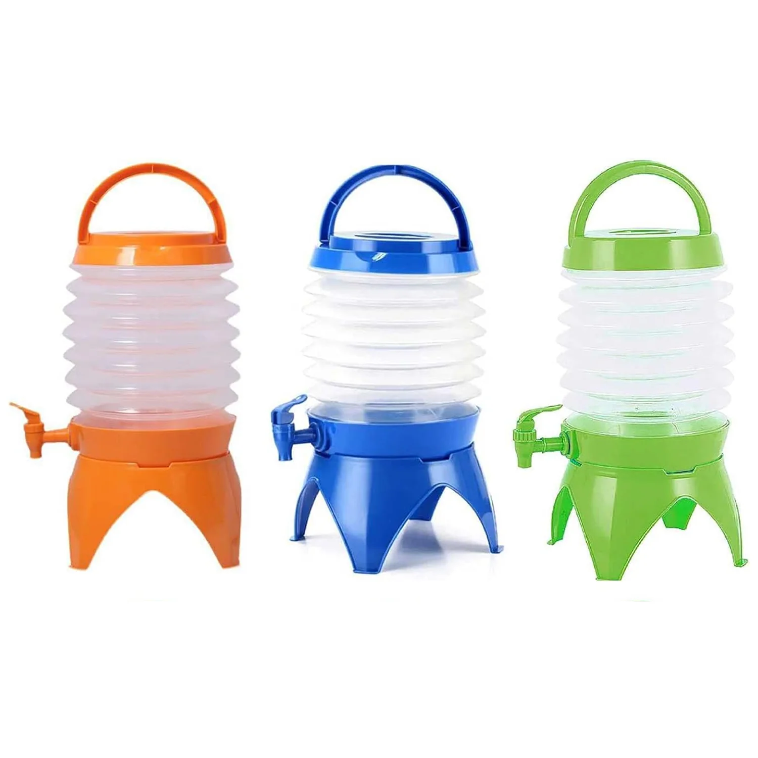 Collapsible Beverage Container with Tap Cold Drink Dispenser 3.5L Multicolor - Image 8