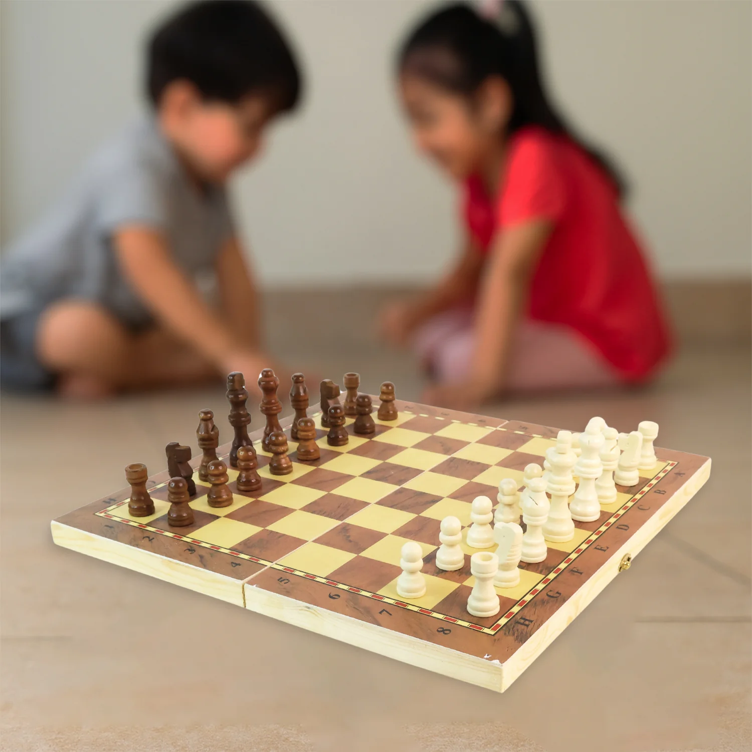 Foldable Wooden Chess Board Set (30 × 30 Cm / 1 Set) - Image 7