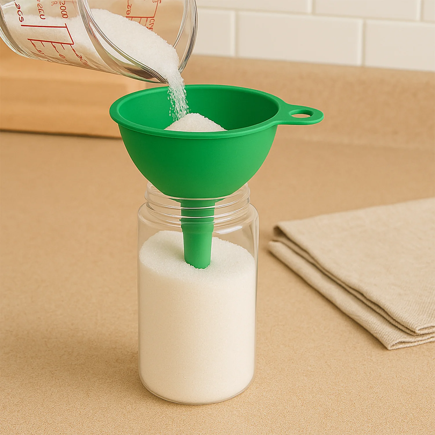 Food-Grade Silicone Funnel: Safe & Easy Transfer for Liquids & Grains (1 Pc) - Image 5