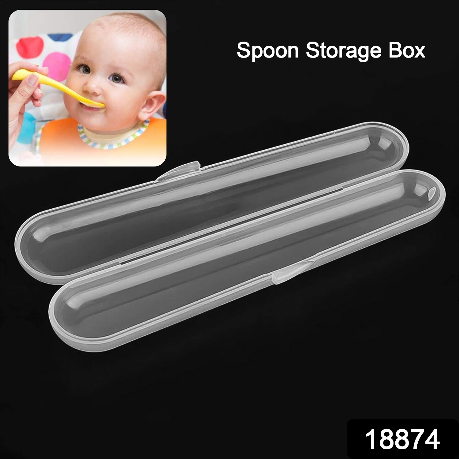 Food Grade Plastic Spoon Storage Box (1 Pc) - Image 2