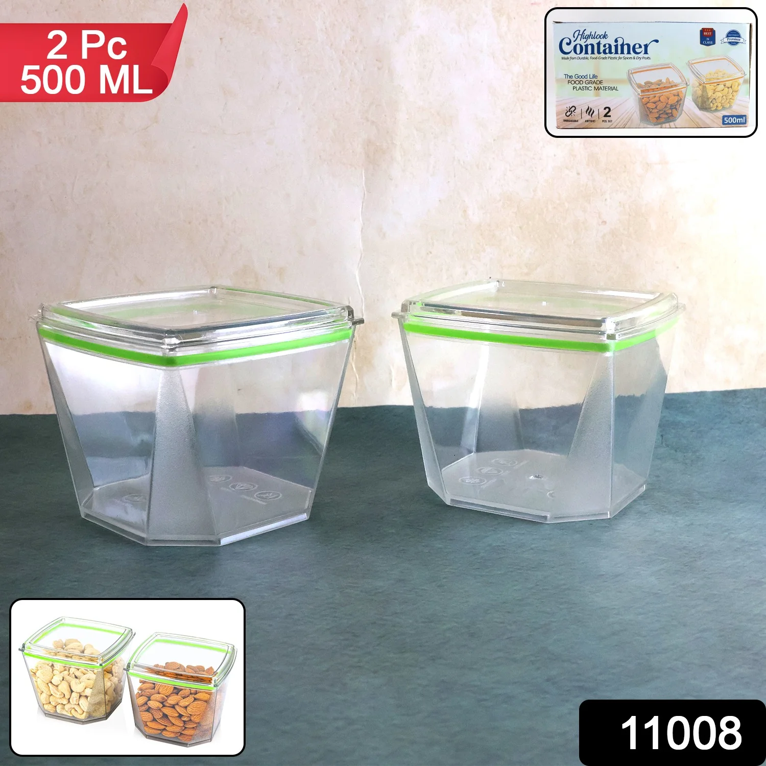 Food Storage Container Set with Leak-Proof Lid (500 ML / 2 Pc) - Image 2