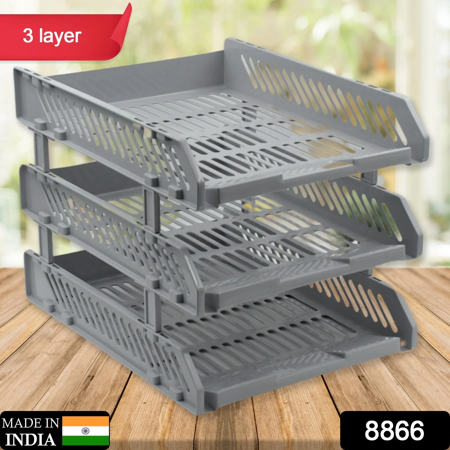 Multifunctional File Rack Drawers: Desktop Storage for Office Supplies (4/3 Layers) - Image 2