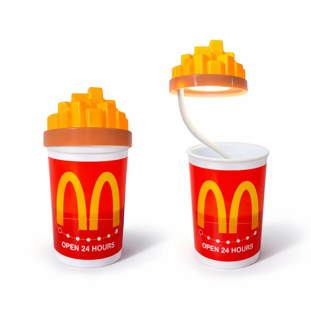 French Fries Style LED Desk Lamp with Pen Holder Flexible Study Lamp - Image 3