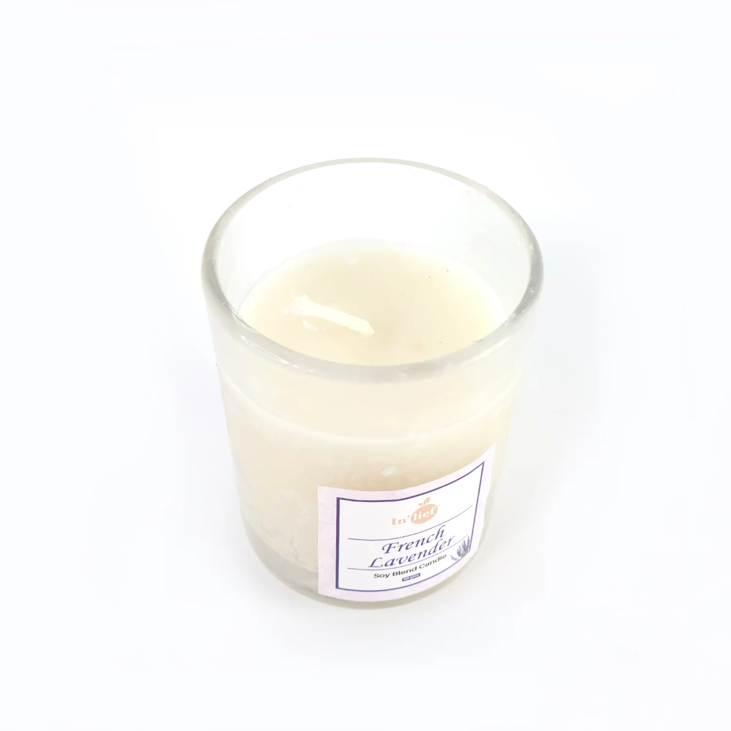 In'lief French Lavender Soy Blend Scented Candle in Glass Jar (50GM / 1 Pc) - Image 5