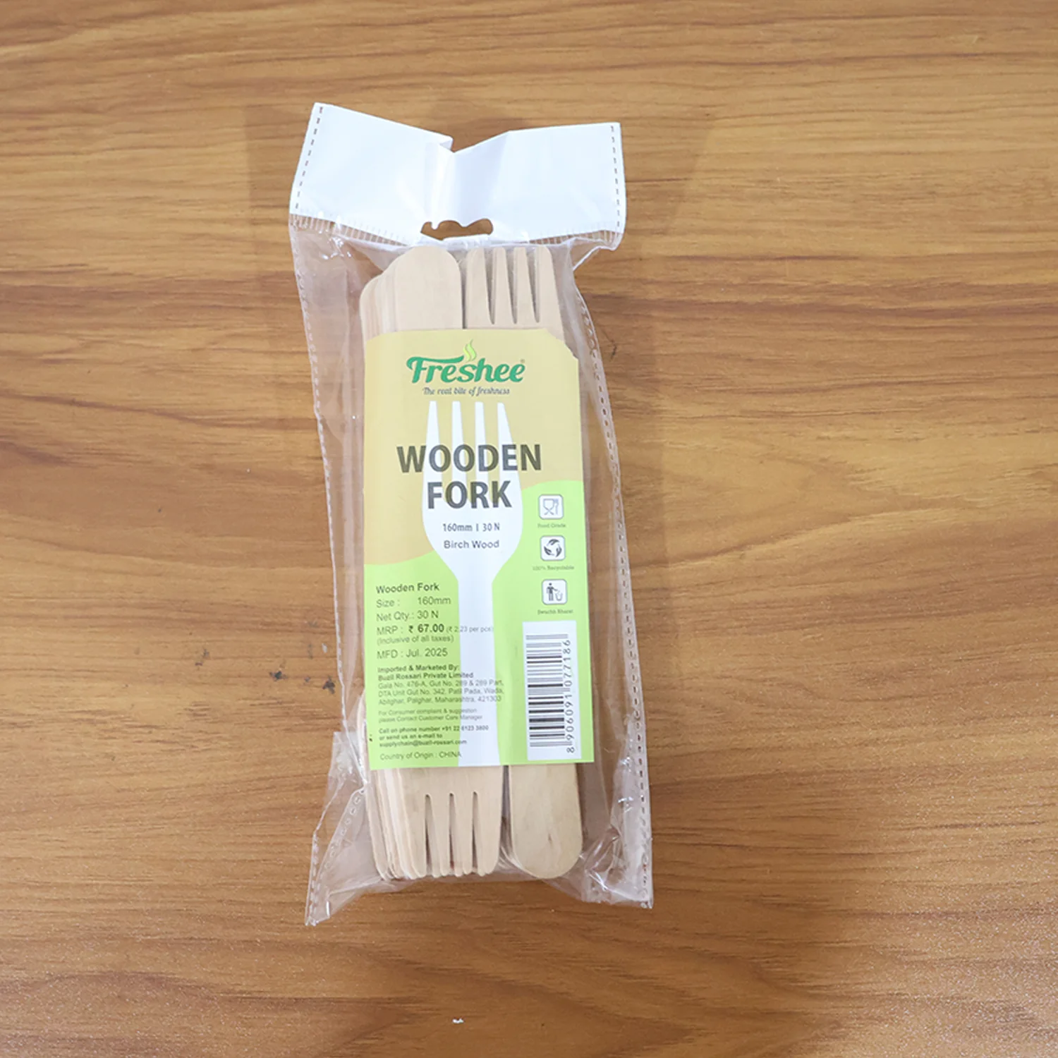 Freshee 160mm Wooden Fork – 30 Pcs Pack - Image 11