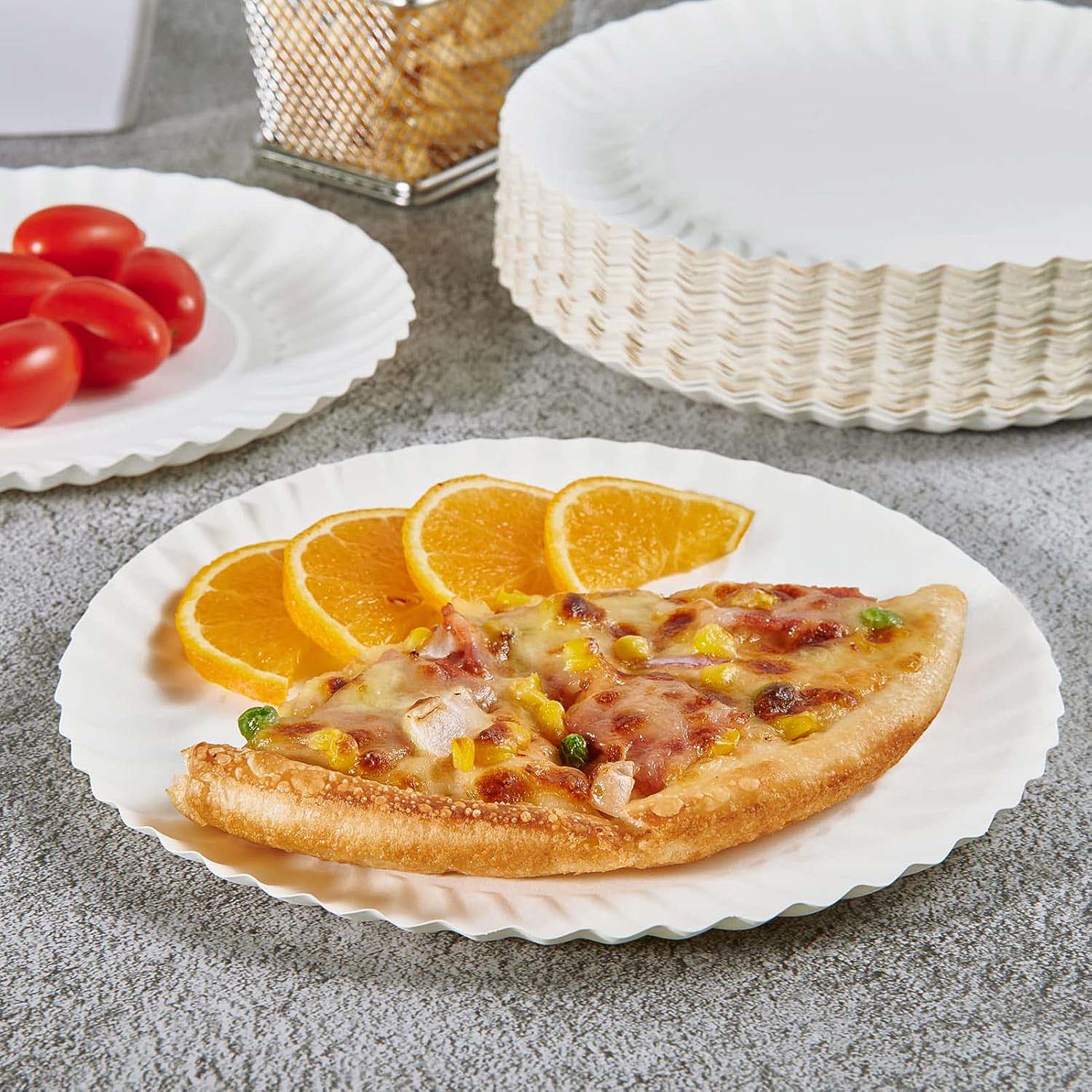 Freshee 7 Inch Round Compostable Paper Plate - 25 Pcs Pack - Image 4