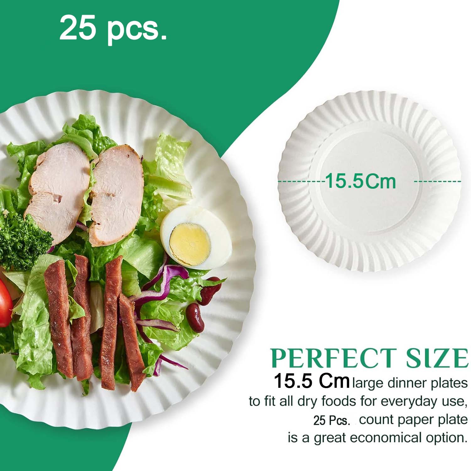 Freshee 7 Inch Round Compostable Paper Plate - 25 Pcs Pack - Image 7