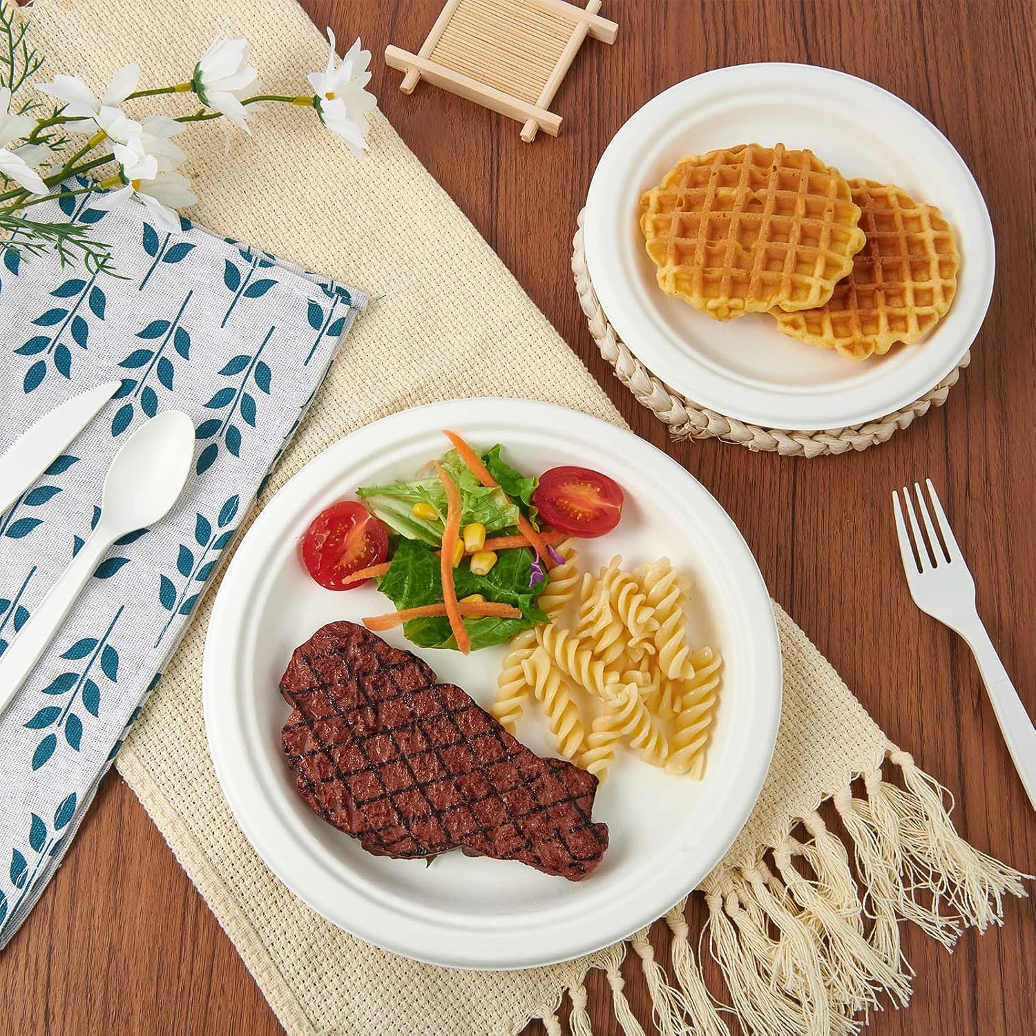 Freshee 9 Inch Compostable Bagasse Plate (10 Pc) - Image 10