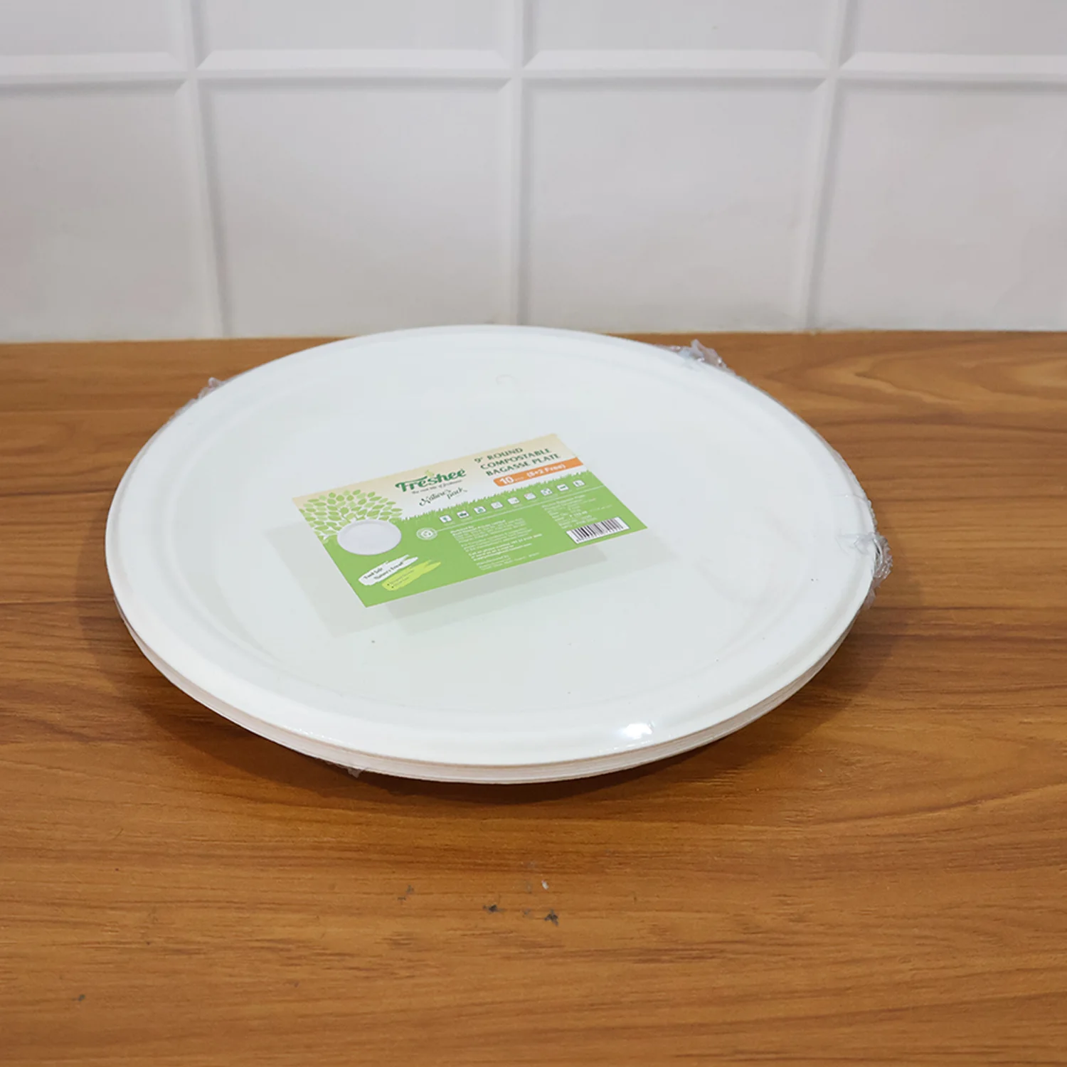 Freshee 9 Inch Compostable Bagasse Plate (10 Pc) - Image 11
