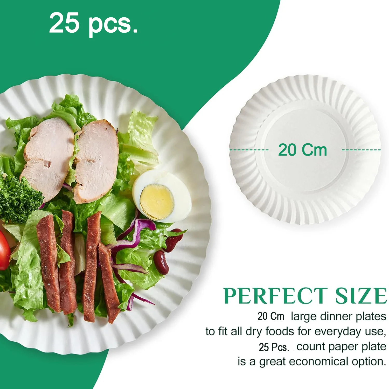 Freshee 9 Inch Round Compostable Paper Plate – 25 Pcs Pack - Image 7